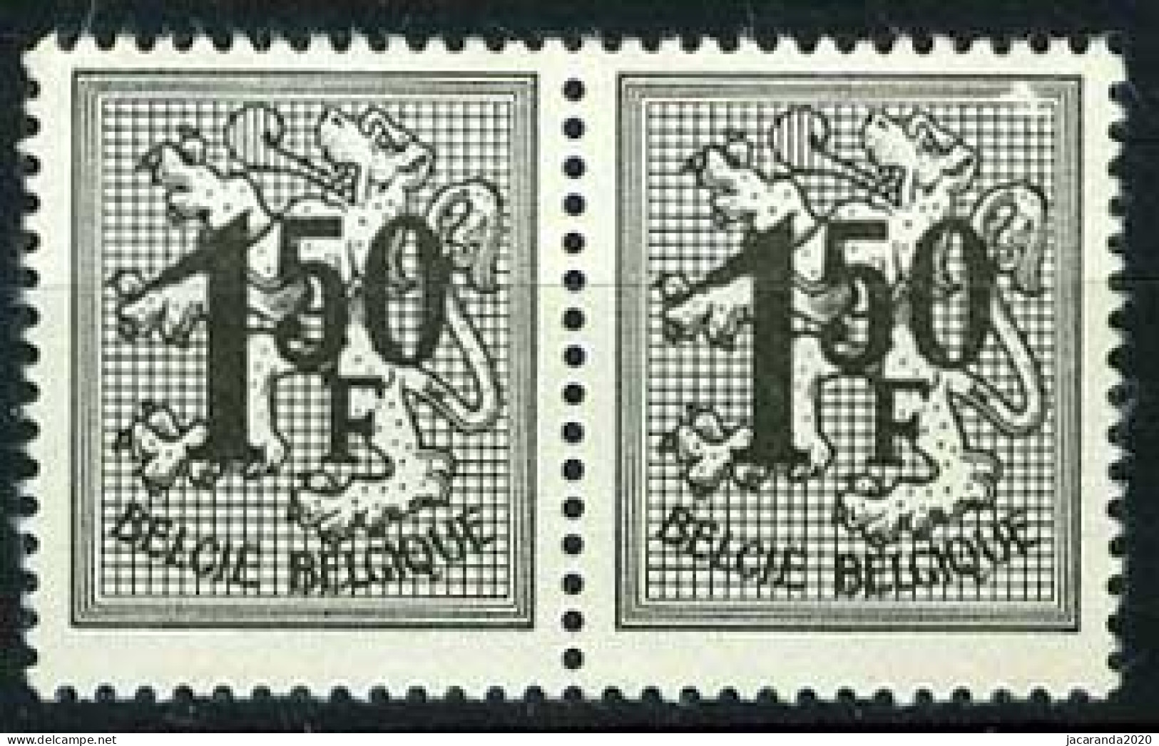 België 1518-Cu ** - Heraldieke Leeuw - Kader En Rasterwerk Onderbroken - Cadre Interrompu - 1961-1990