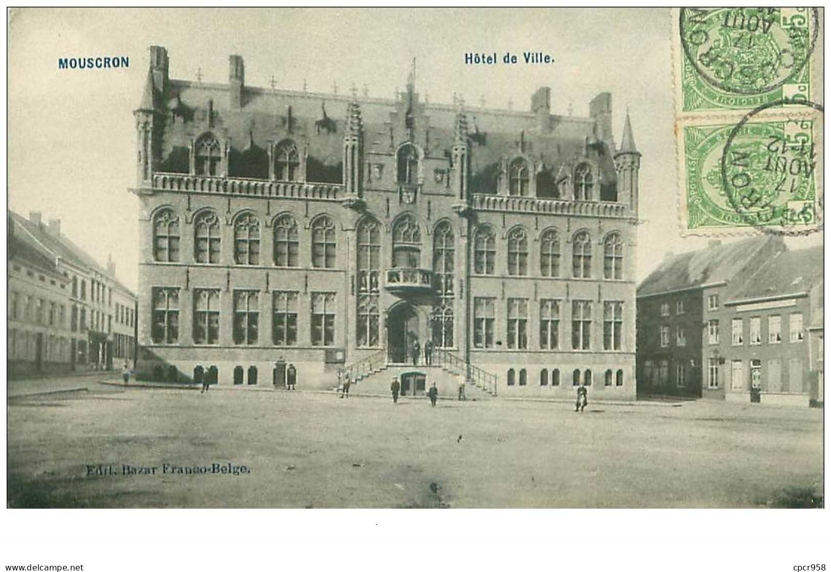 Belgique . N°37112. Mouscron.hotel De Ville - Mouscron - Moeskroen