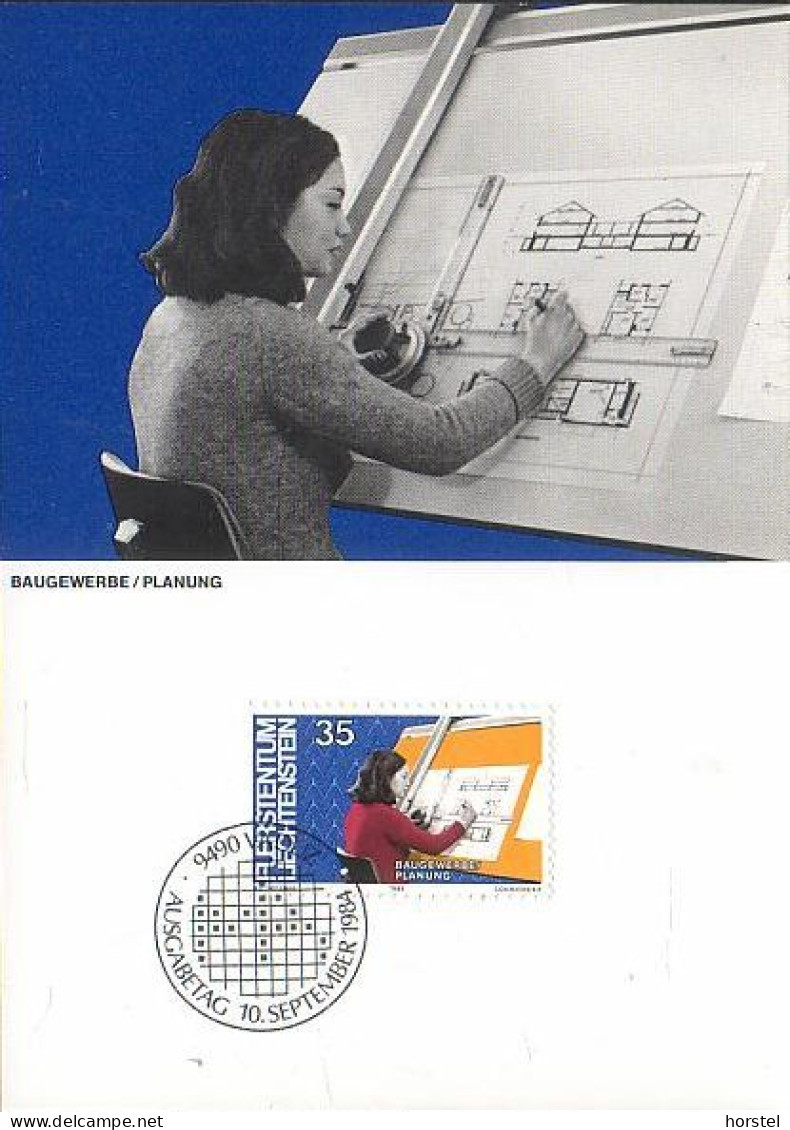 Liechtenstein - 852 Mensch Und Arbeit - Planung - Maximumkarten (MC)