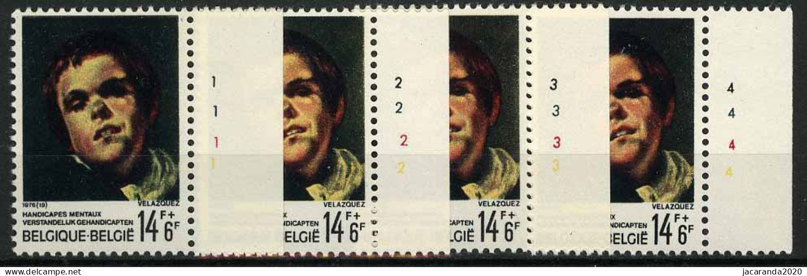 België 1836 - Plaatnummers 1-2-3-4 - 1971-1980