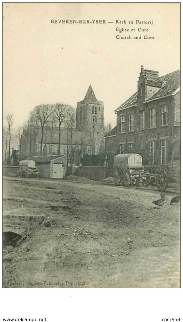 Belgique. N°35730.beveren.sur Yser.église  Et Cure - Alveringem