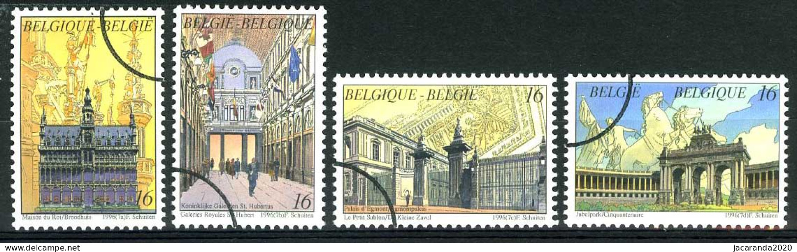 België 2642/45 SPEC - Art Nouveau - Brussel - François Schuiten - PERSSTEMPEL - Specimen - PRESSE - Andere & Zonder Classificatie