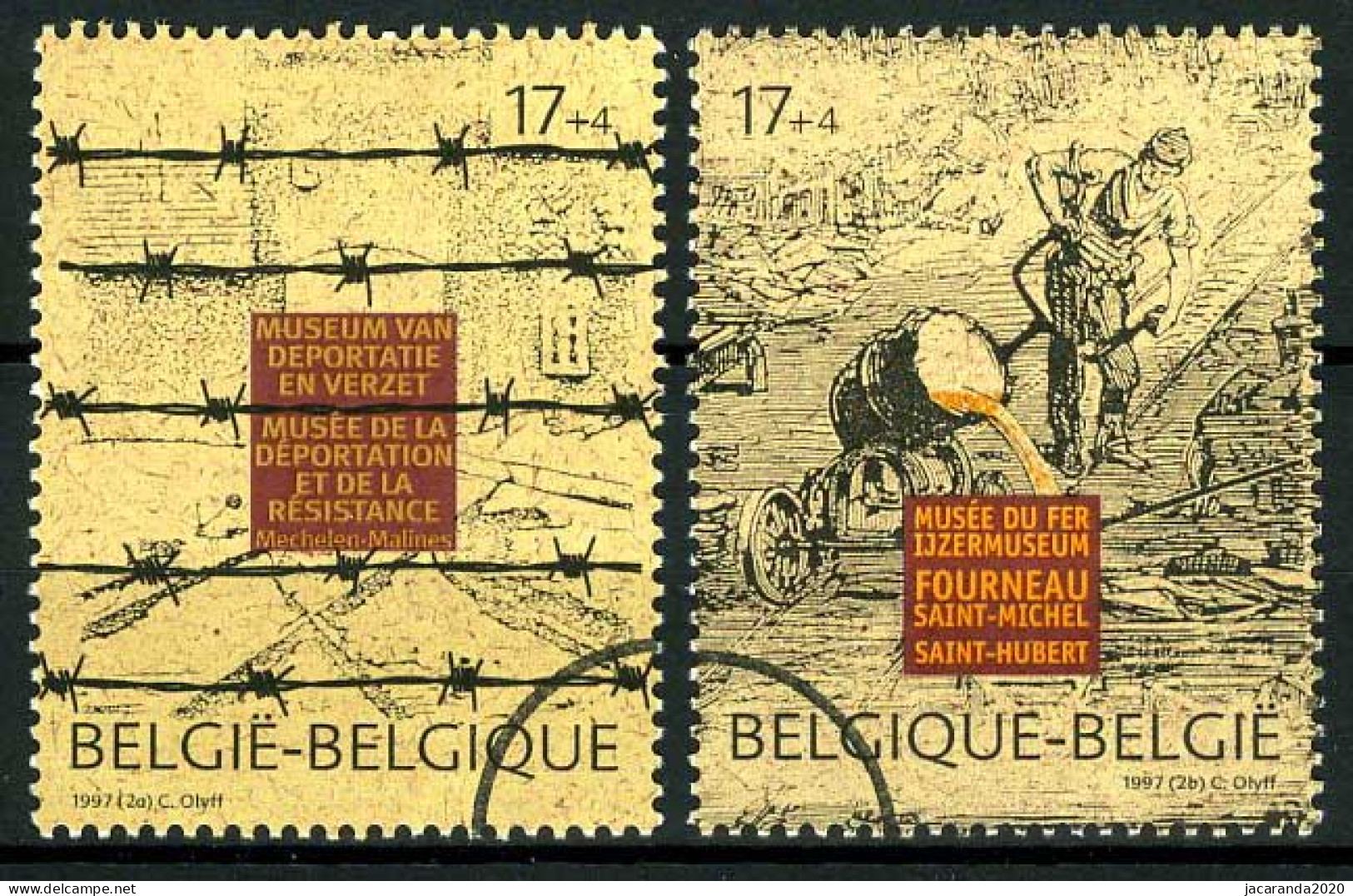 België 2682/83 SPEC - Museums - PERSSTEMPEL - Specimen - PRESSE - Oblitérés