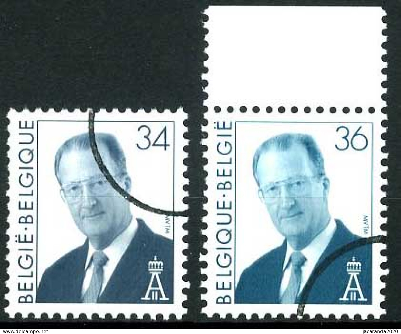 België 2690/91 SPEC - Koning Albert II - PERSSTEMPEL - Specimen - Perszegels - PRESSE - Andere & Zonder Classificatie