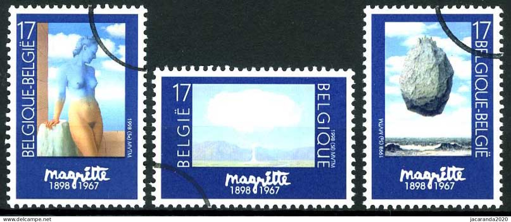 België 2745/47 SPEC - Kunst - Art - René Magritte - PERSSTEMPEL - Specimen - Perszegels - PRESSE - Andere & Zonder Classificatie