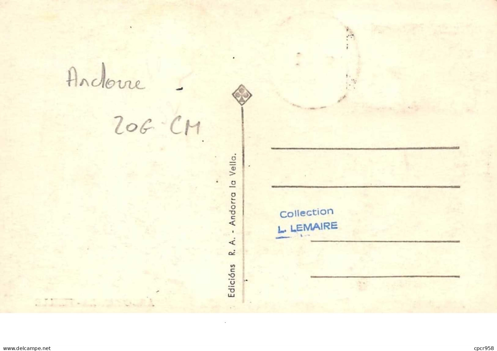 Andorre . N°50991 . La Vieille . 1947  . Carte Maximum . - Cartes-Maximum (CM)
