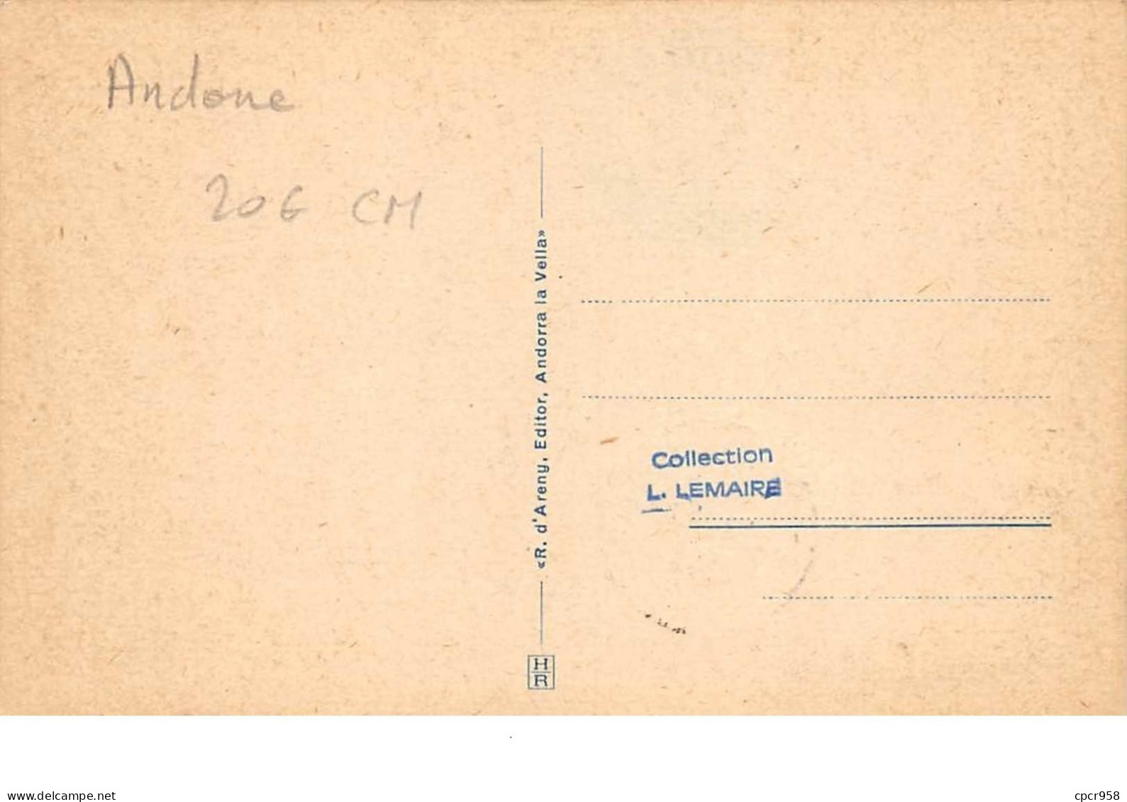 Andorre . N°50994 .. La Vella . Casa La Vall . 1948  . Carte Maximum . - Cartas Máxima