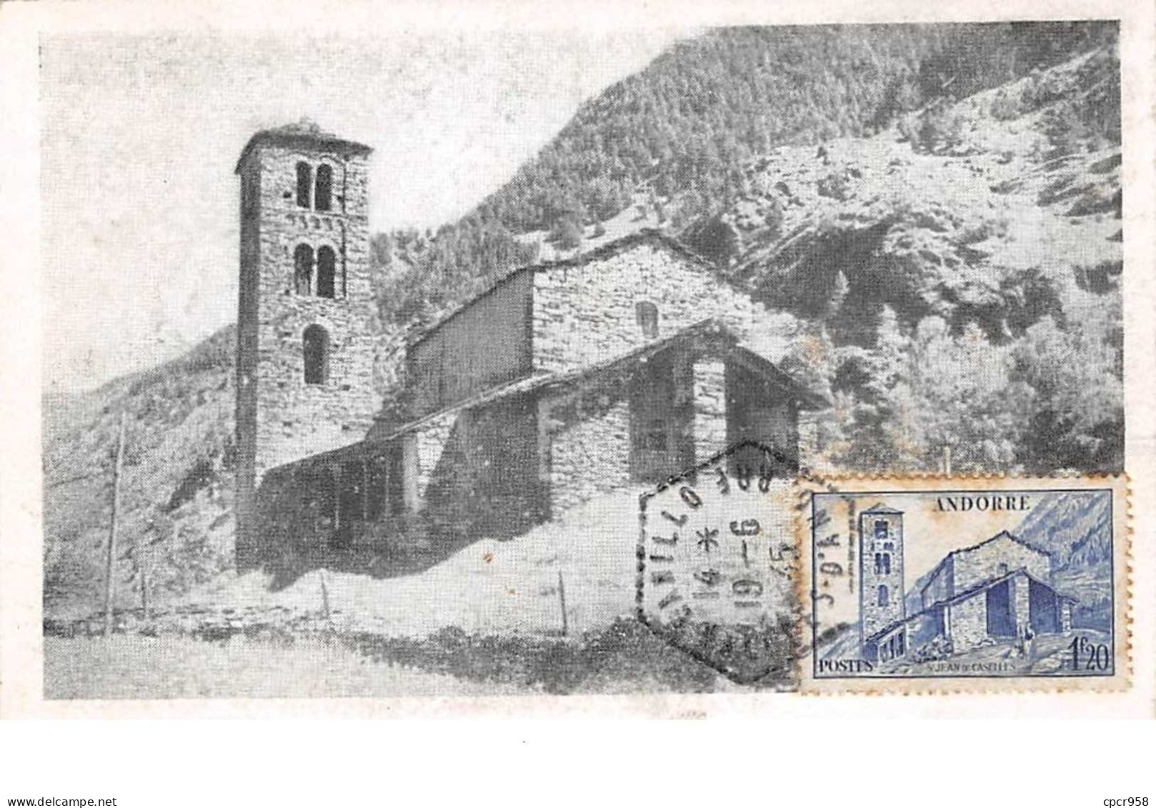 Andorre . N°50992 St Jean De Caselles . 1945  . Carte Maximum . - Maximum Cards