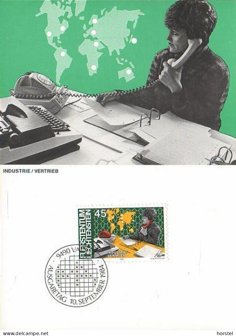 Liechtenstein - 853 Mensch Und Arbeit - Vertrieb - Maximumkarten (MC)