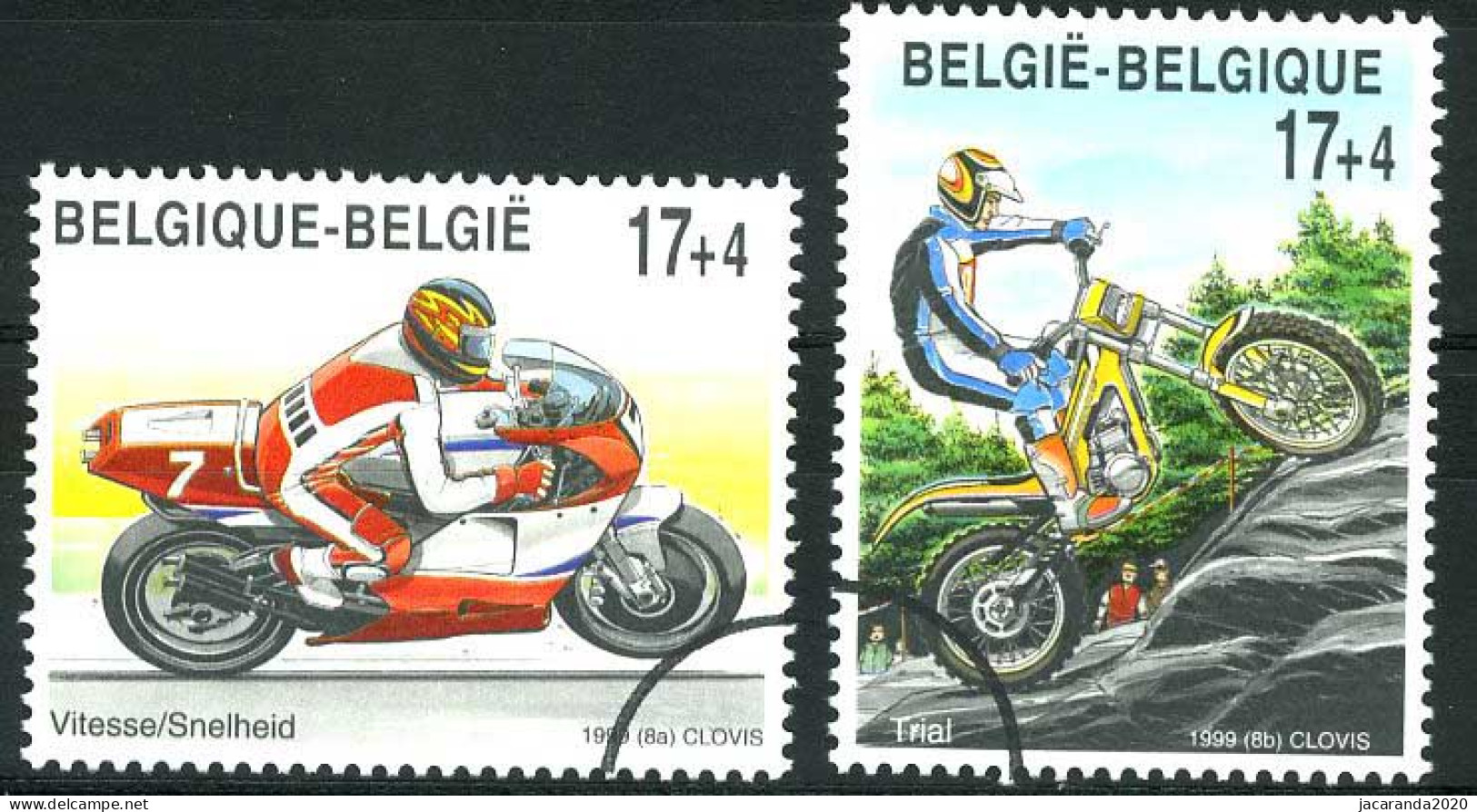 België 2819/20 SPEC - Sport - Motorsport - Motos - PERSSTEMPEL - Specimen - Perszegels - PRESSE - Other & Unclassified