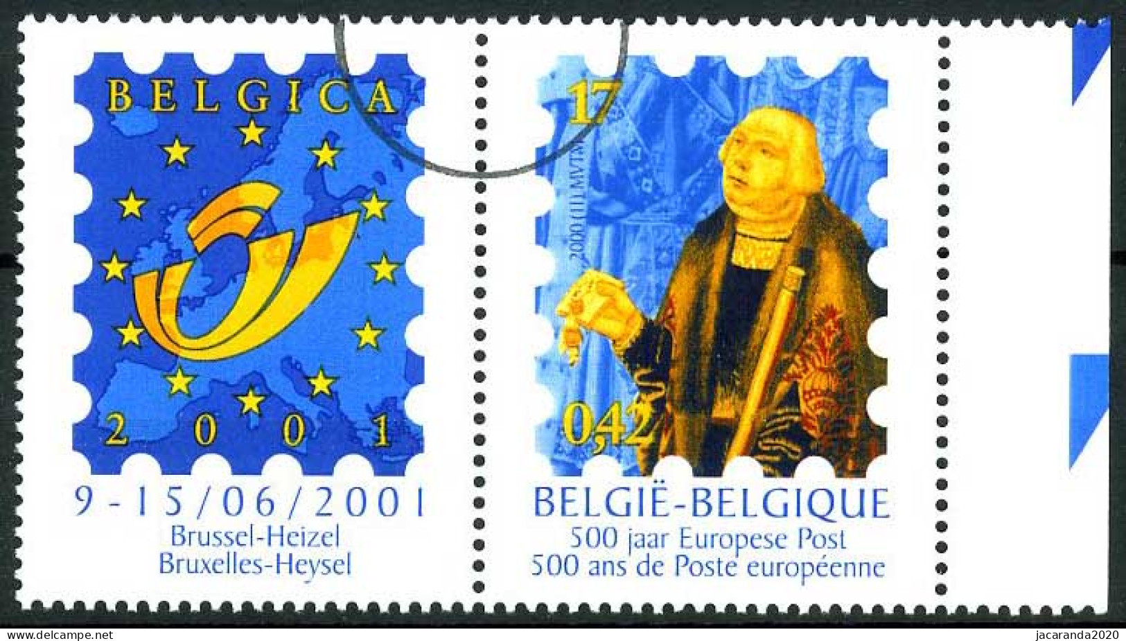 België 2901 SPEC - Belgica 2001 - Turn & Tassis - PERSSTEMPEL - Specimen - Perszegels - PRESSE - Gebraucht