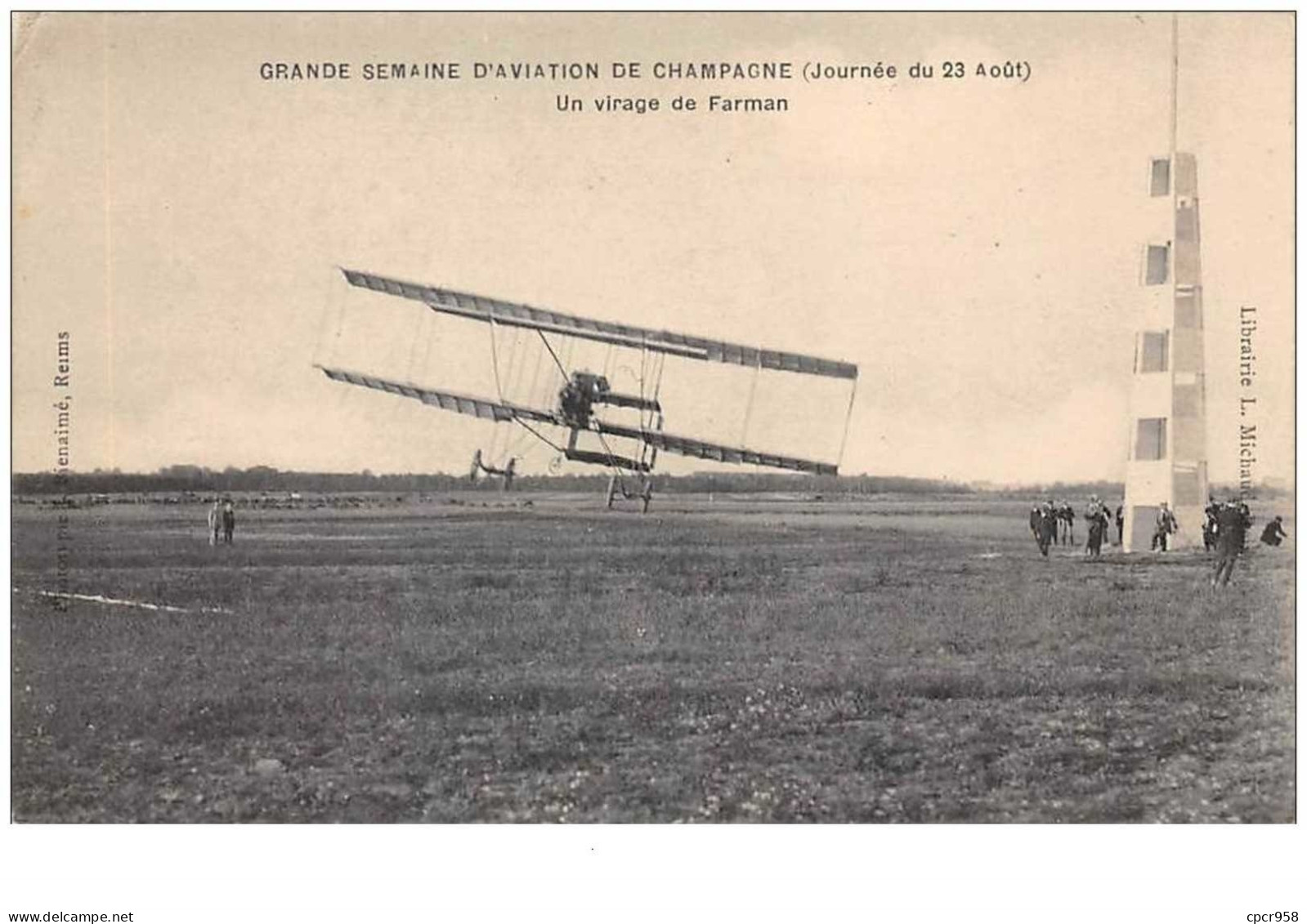 Aviation  . N°50245 . Champagne. Un Virage De Farman - Riunioni