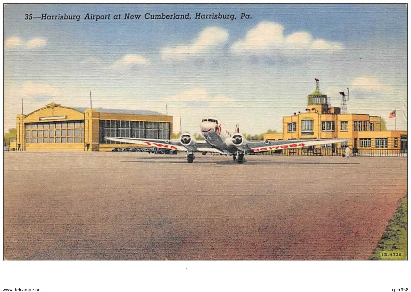 Aviation . N°49382 . Carte Pub .harrisburg.avion .aeroport - Aerodromi