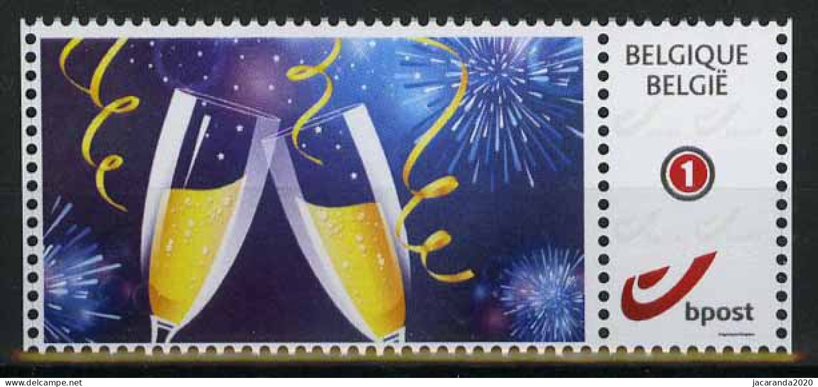 België 4182 - Duostamp - Party - Champagne - Andere & Zonder Classificatie