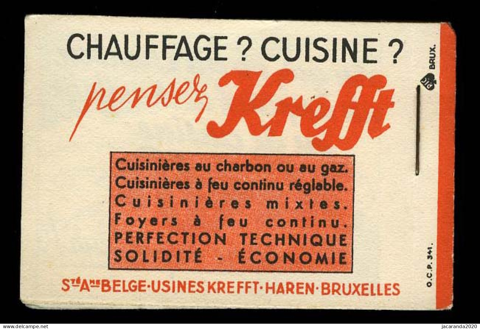 België A35a - Boekje "Une Pêche Miraculeuse" - "Krefft" - 1941 - Rode Rugband - 1907-1941 Alte [A]