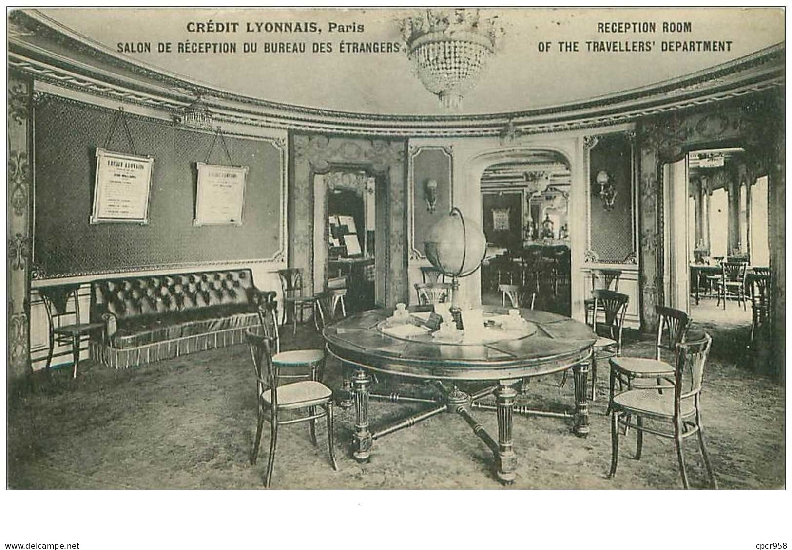 Banque. .n°33038 . Credit Lyonnais Paris. Salon De Reception Du Bureau Des Etrangers - Banks