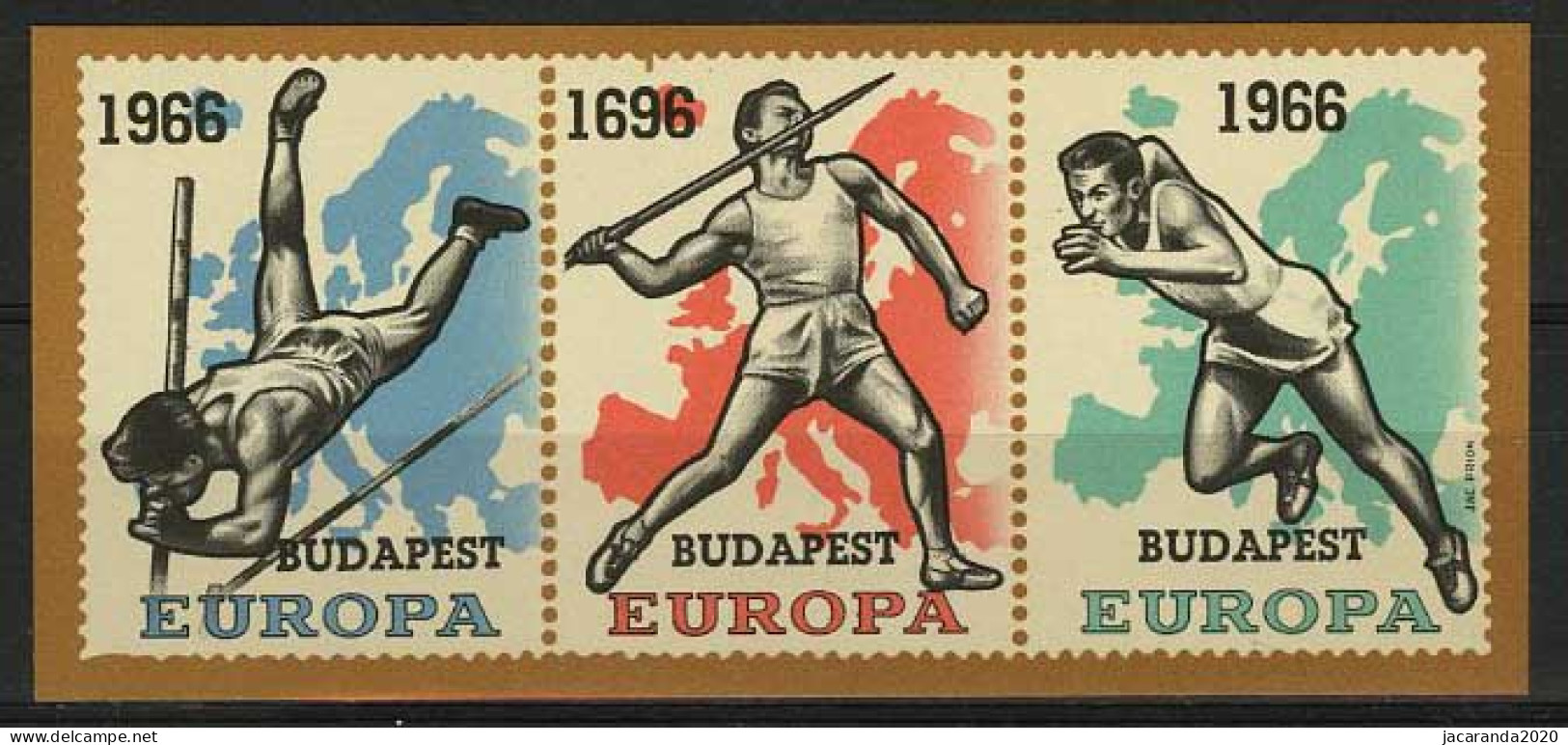 België E98-Cu1 - Europese Atletiekkampioenschappen Te Budapest - Met Jaartal 1696 ! - Autres & Non Classés