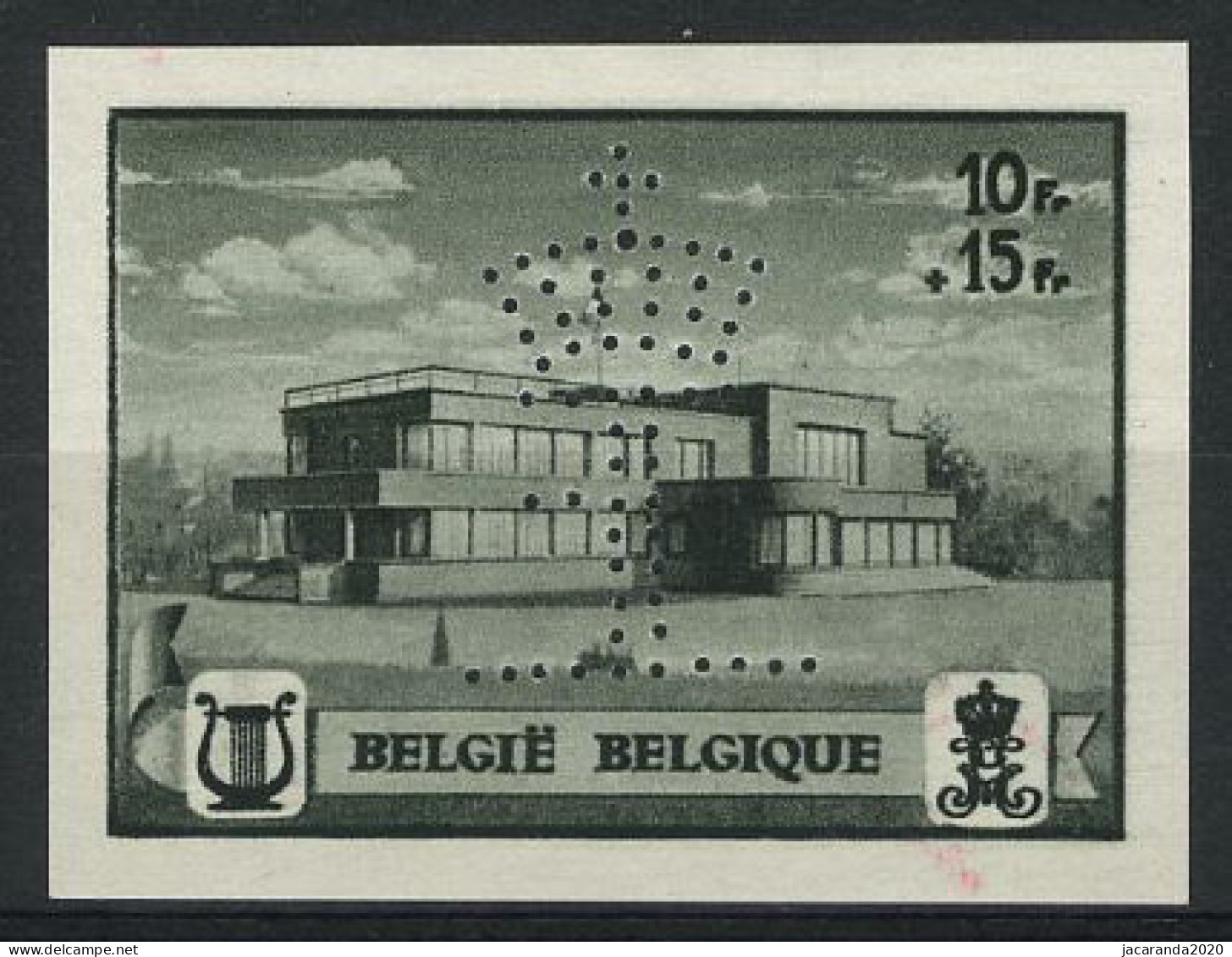 België PR46 ** - Muziekkapel Koningin Elisabeth - Zegels 537B Geperforeerd  - Privées & Locales [PR & LO]