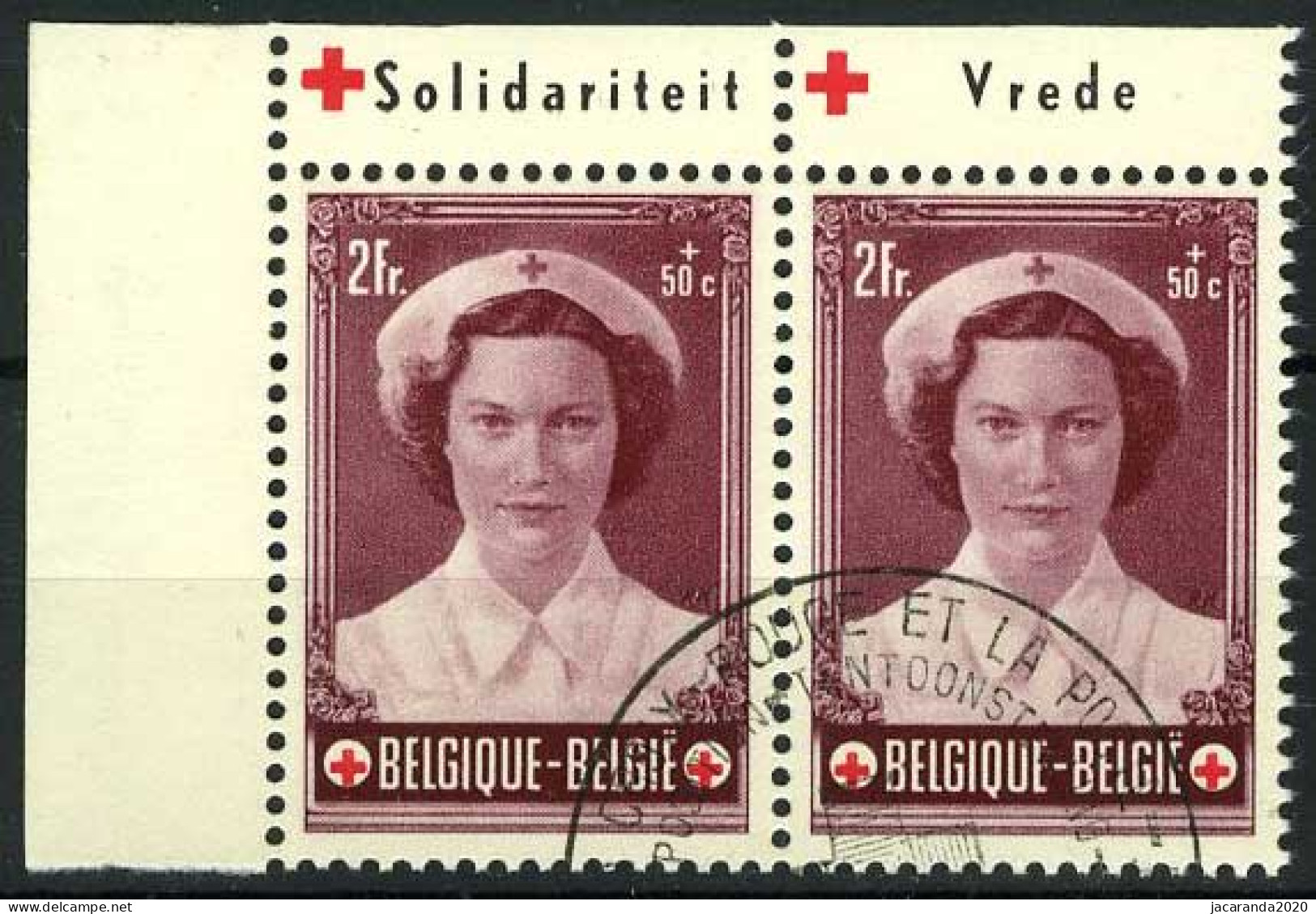 België PU172/73 - Prinses Josephine-Charlotte - Pubs Bovenaan - Solidariteit - Vrede - Gestempeld - Oblitéré - Andere & Zonder Classificatie