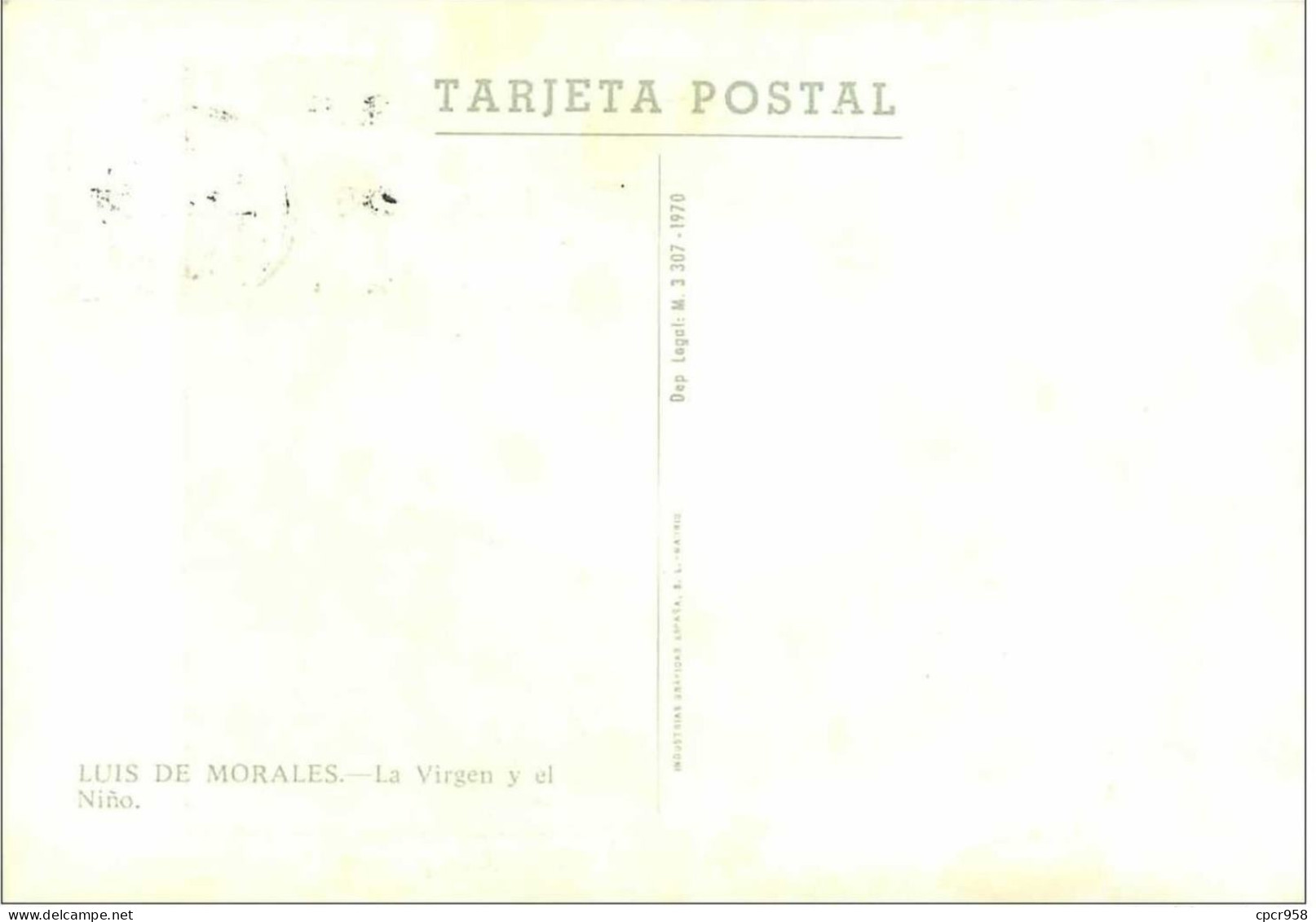 TIMBRES.CARTE MAX.n°9338.ESPAGNE.1970.MORALES.LA VIERGE.... - Maximum Cards