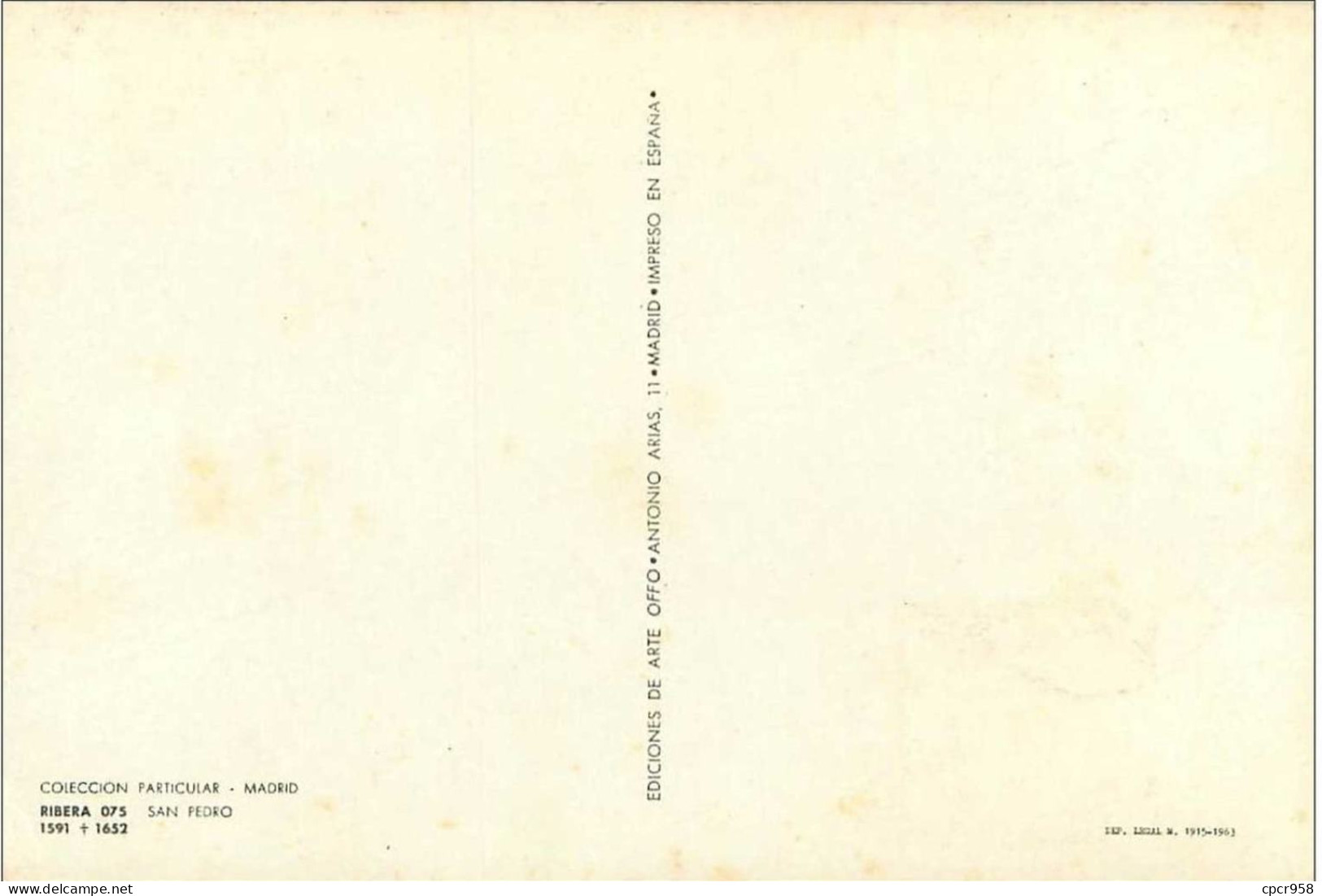 TIMBRES.CARTE MAX.n°9344.ESPAGNE.1963.RIBERA.SAN PEDRO - Maximum Cards