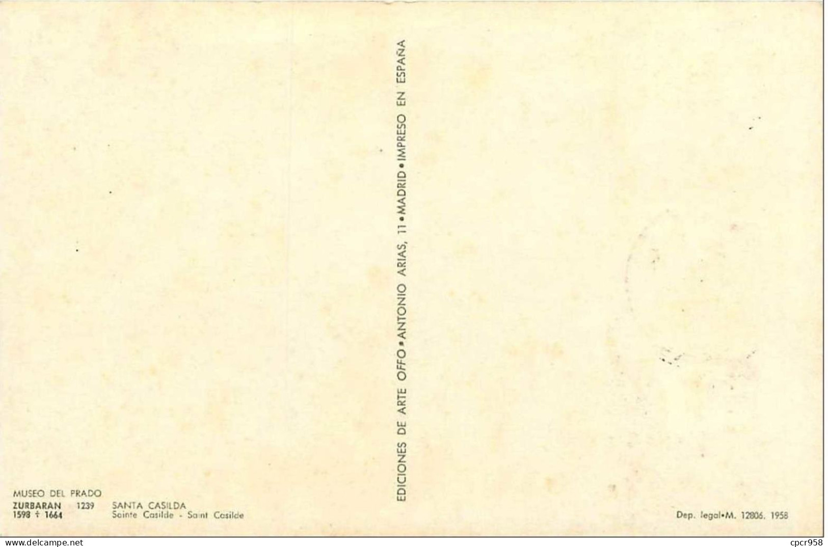 TIMBRES.CARTE MAX.n°9348.ESPAGNE.1968.ZURBARAN.SAINTE CASILDE - Maximumkarten