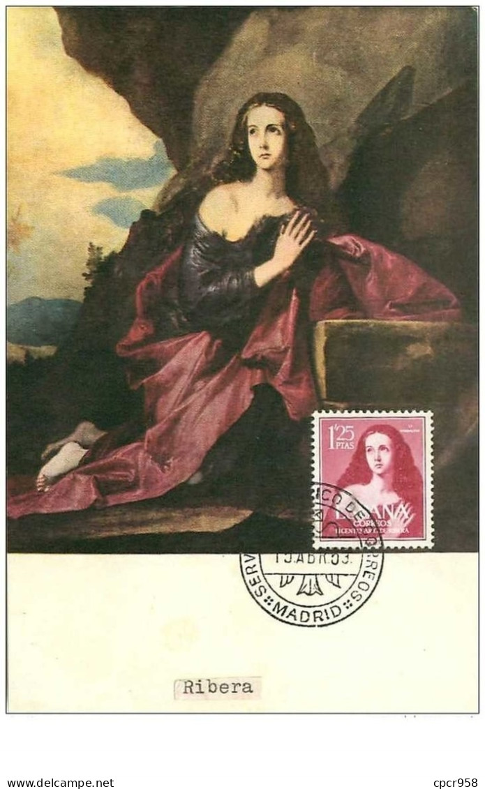 TIMBRES.CARTE MAX.n°9357.ESPAGNE.RIBERA.1963.LA MAGDALENA - Maximumkarten