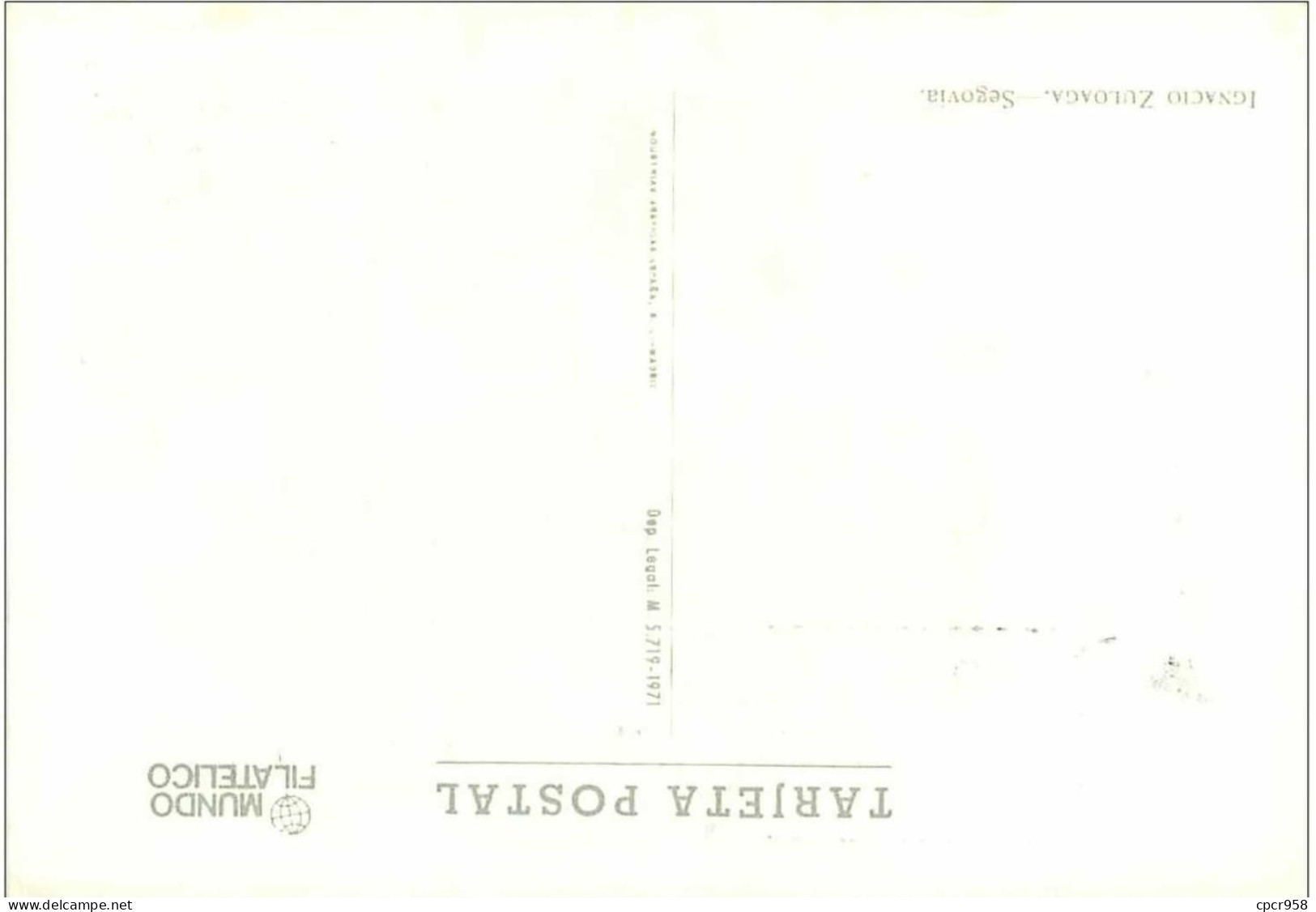 TIMBRES.CARTE MAX.n°9367.ESPAGNE.ZULOAGA.SEGOVIA.1971 - Cartes Maximum