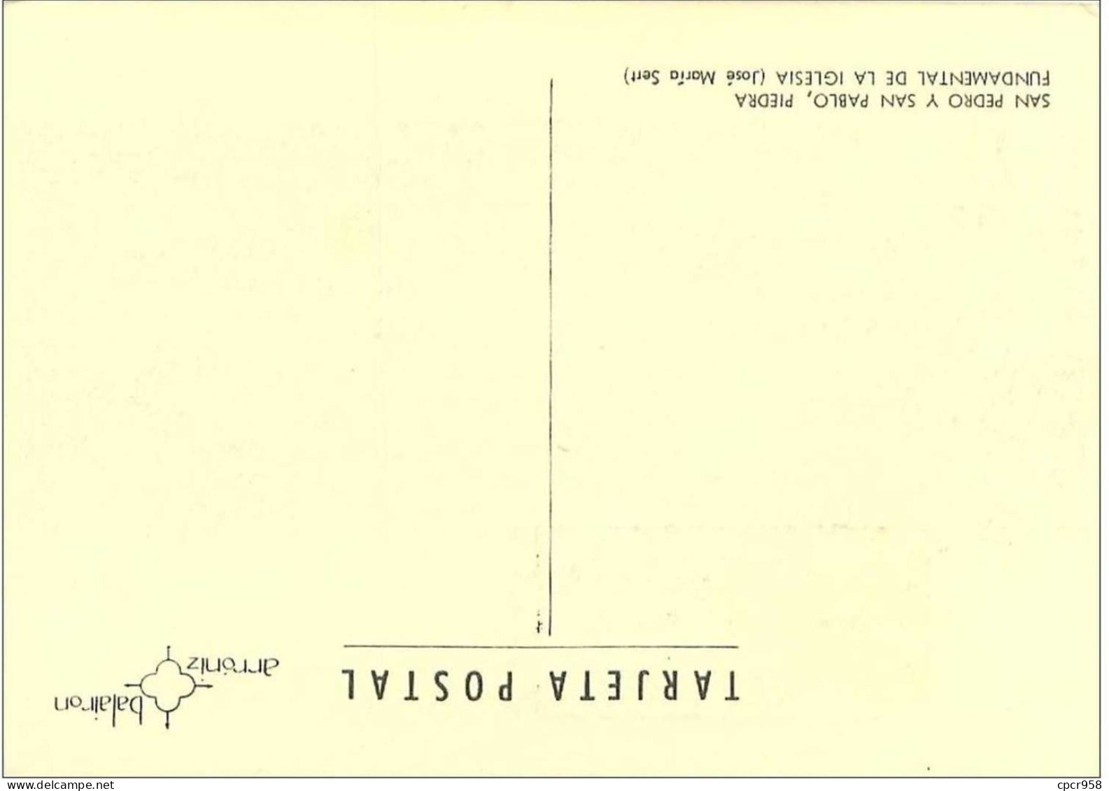 TIMBRES.CARTE MAX.n°9378.ESPAGNE.JOSE  SERT.SAN PERO Y SAN PABLO,PIEDRA.1966 - Cartoline Maximum