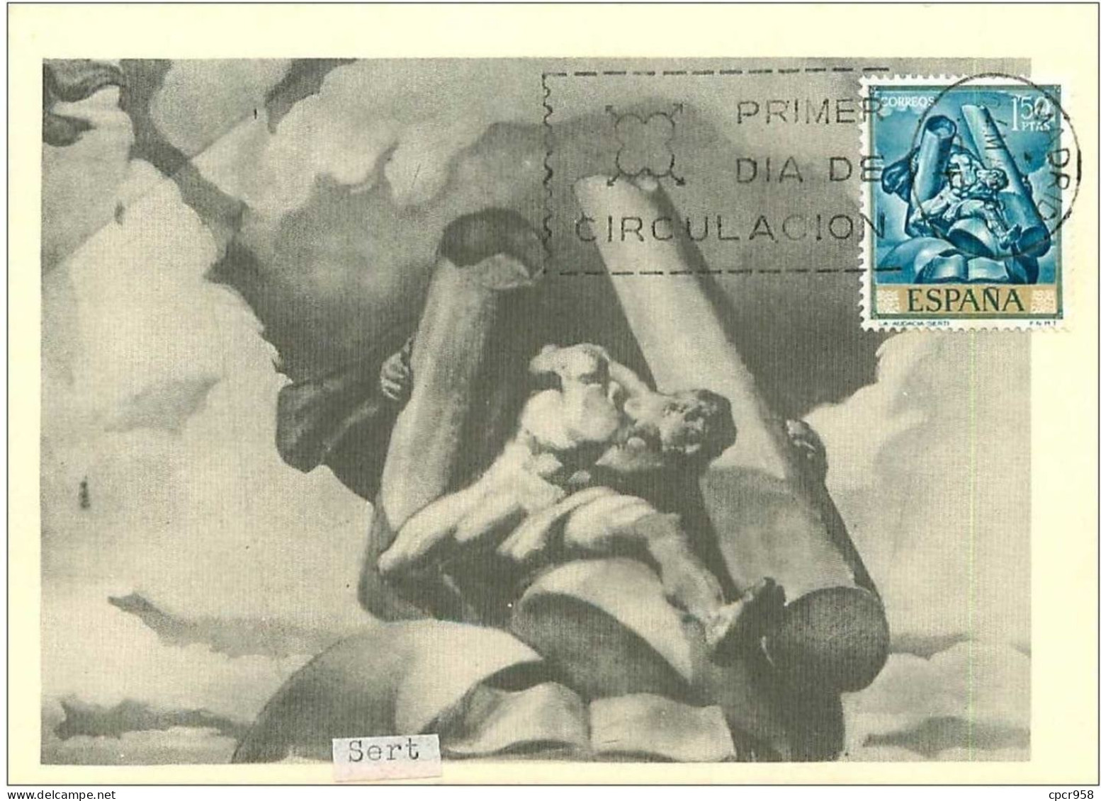 TIMBRES.CARTE MAX.n°9379.ESPAGNE.JOSE  SERT.LA AUDACIA.1966 - Tarjetas Máxima