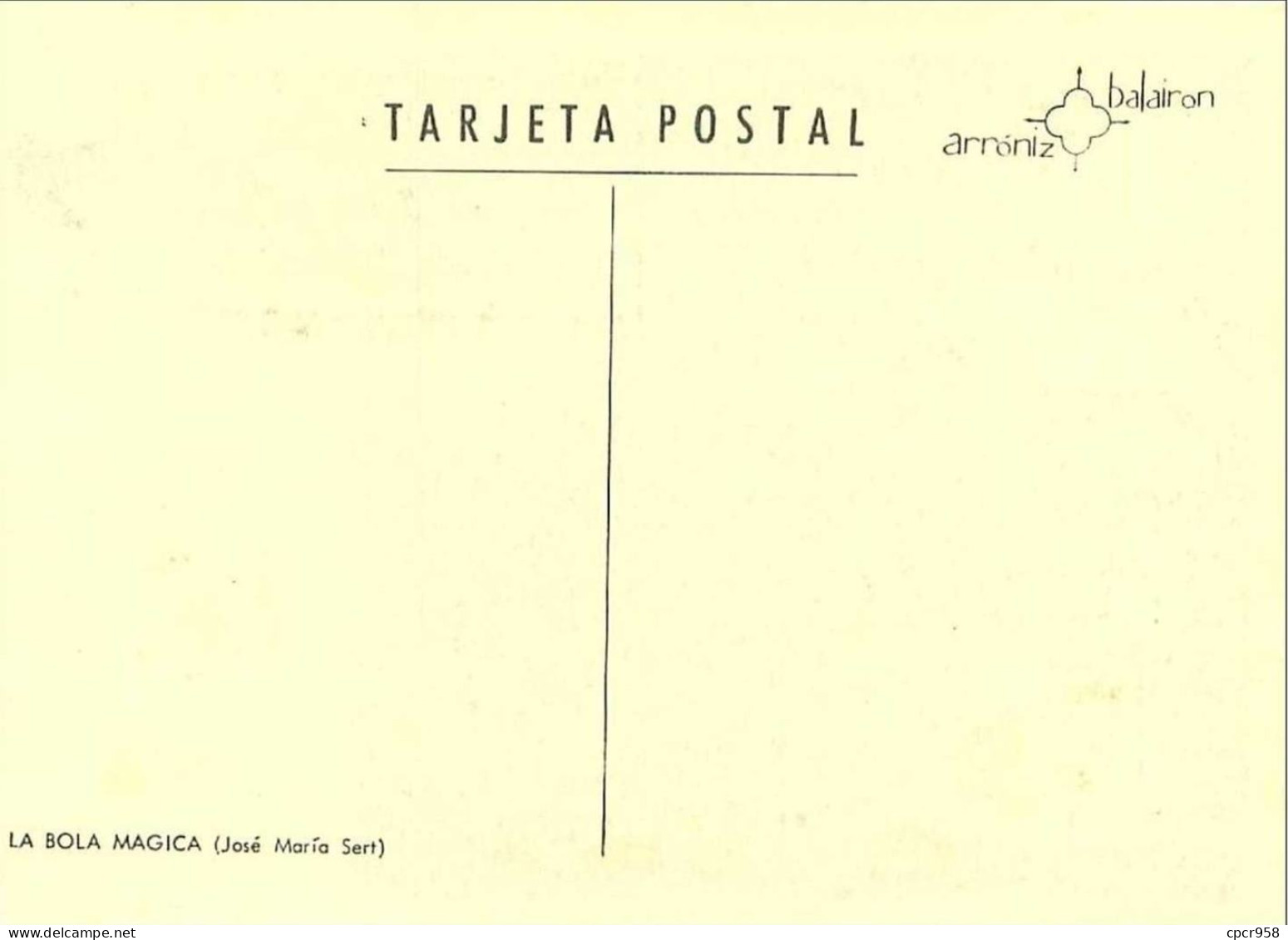 TIMBRES.CARTE MAX.n°9376.ESPAGNE.JOSE  SERT.LA BOLA MAGICA.1966 - Tarjetas Máxima