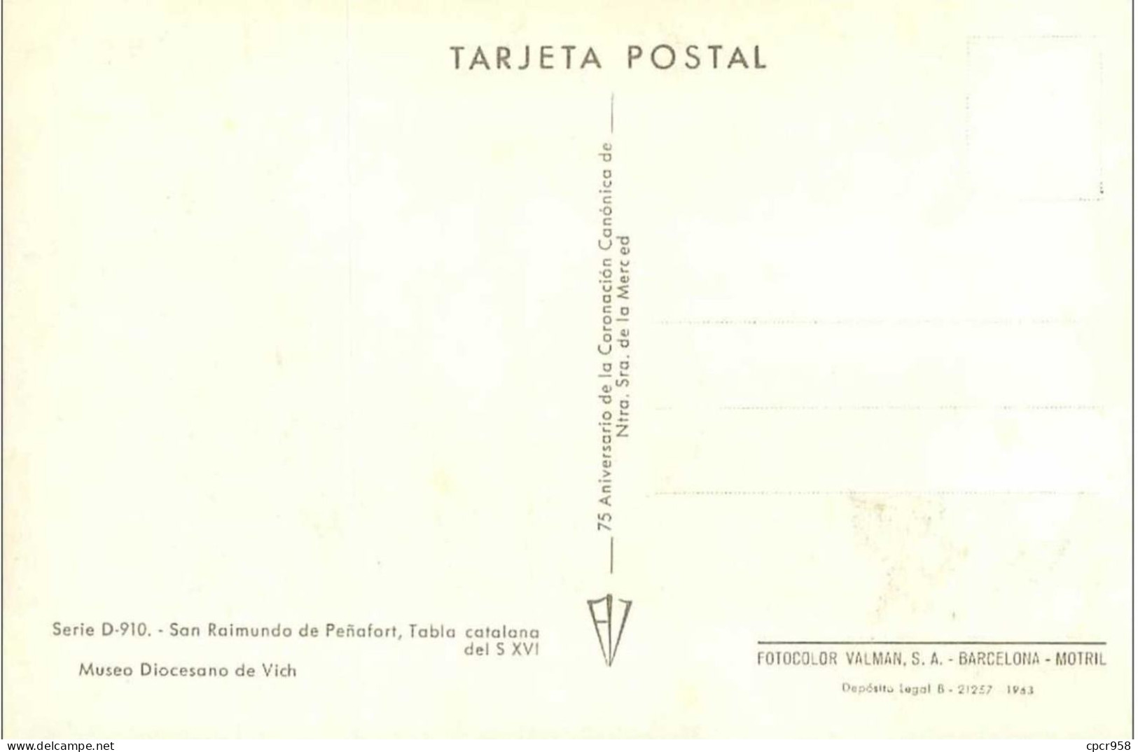 TIMBRES.CARTE MAX.n°9384.ESPAGNE.DE PENAFORT.1963 - Tarjetas Máxima