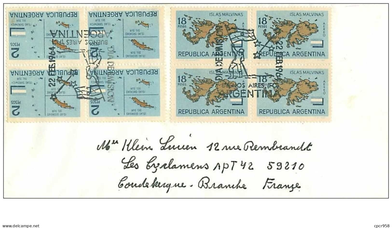TIMBRES.n°2870.EXPEDITION POLAIRE.REPUBLICA ARGENTINE-COUDEKERGUE BRANCHE FRANCE.TIMBRES - Sonstige & Ohne Zuordnung