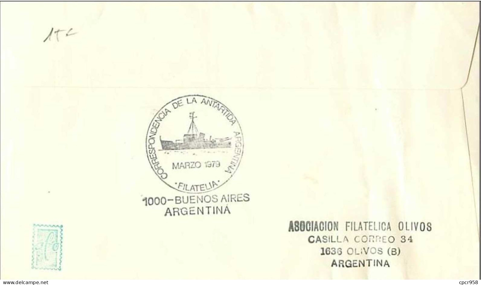 TIMBRES.n°2872.EXPEDITION POLAIRE.ANTARTIDA ARGENTINA-MONTPELLIER FRANCE.BASE CIENTIFICA ALMIRANTE BROWN.1979 - Andere & Zonder Classificatie