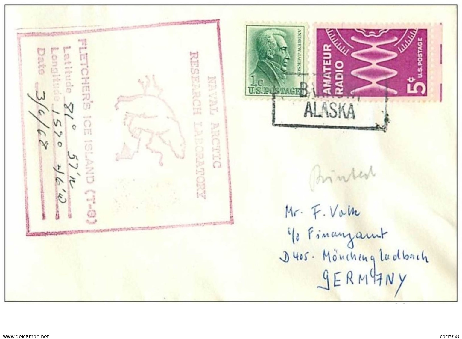 TIMBRES.n°2919.EXPEDITION POLAIRE.NAVAL ARCTIC RESEARCH LABORATORY.ALASKA-GERMANY.1968 - Autres & Non Classés