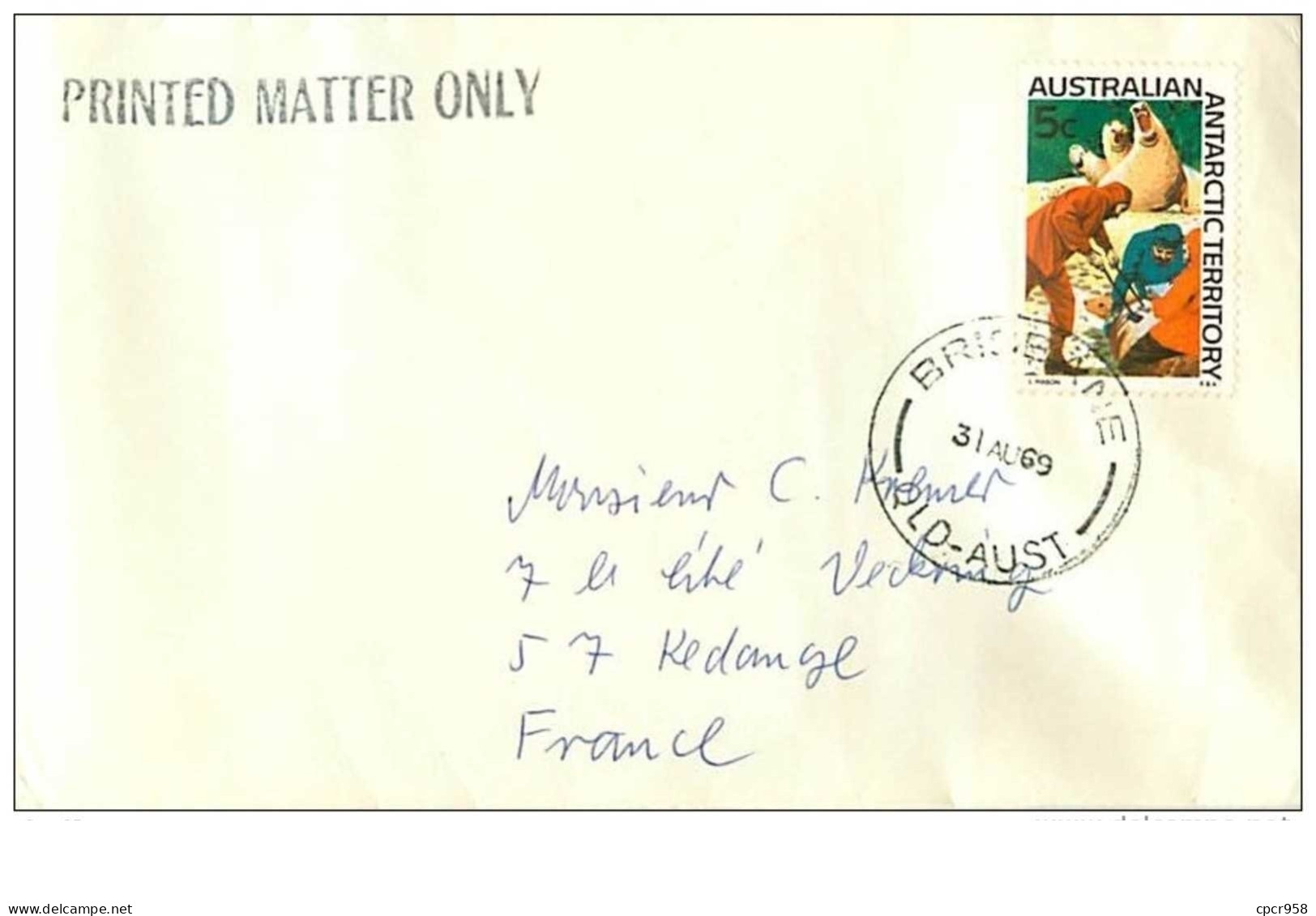 TIMBRES.n°2925.EXPEDITION POLAIRE.AUSTRALIE-KEDANGE FRANCE.1969 - Andere & Zonder Classificatie
