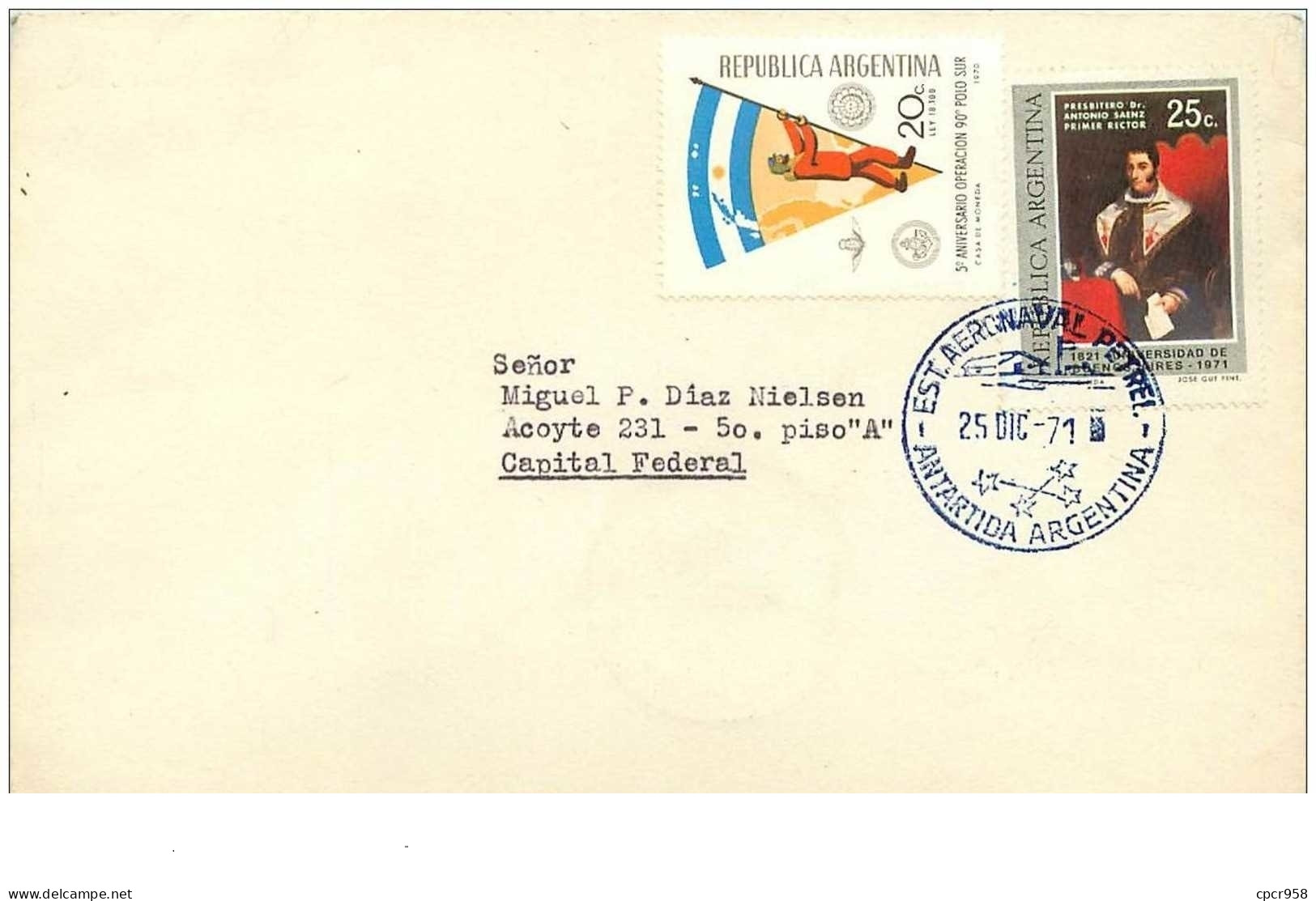 TIMBRES.n°9410.EXPEDITION POLAIRE.BUENOS AIRES.ARGENTINE.CAPITAL FEDERAL.1971 - Altri & Non Classificati