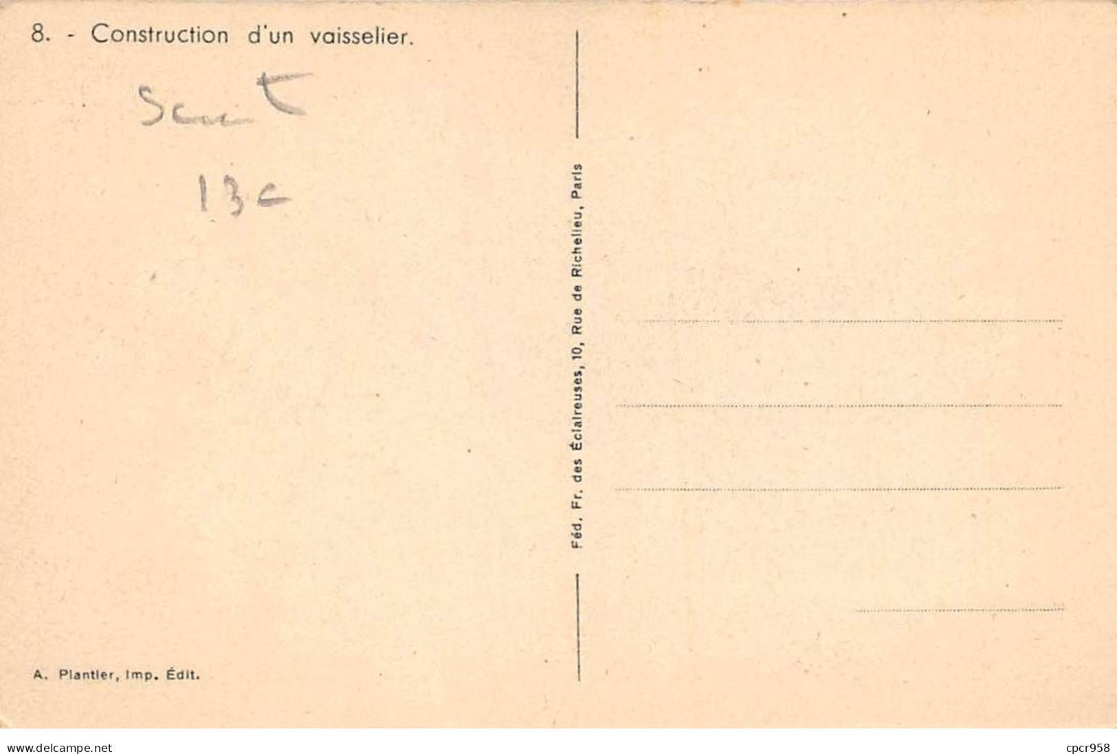 SCOUTISME - SAN36539 - Construction D'un Vaisselier - Scoutismo