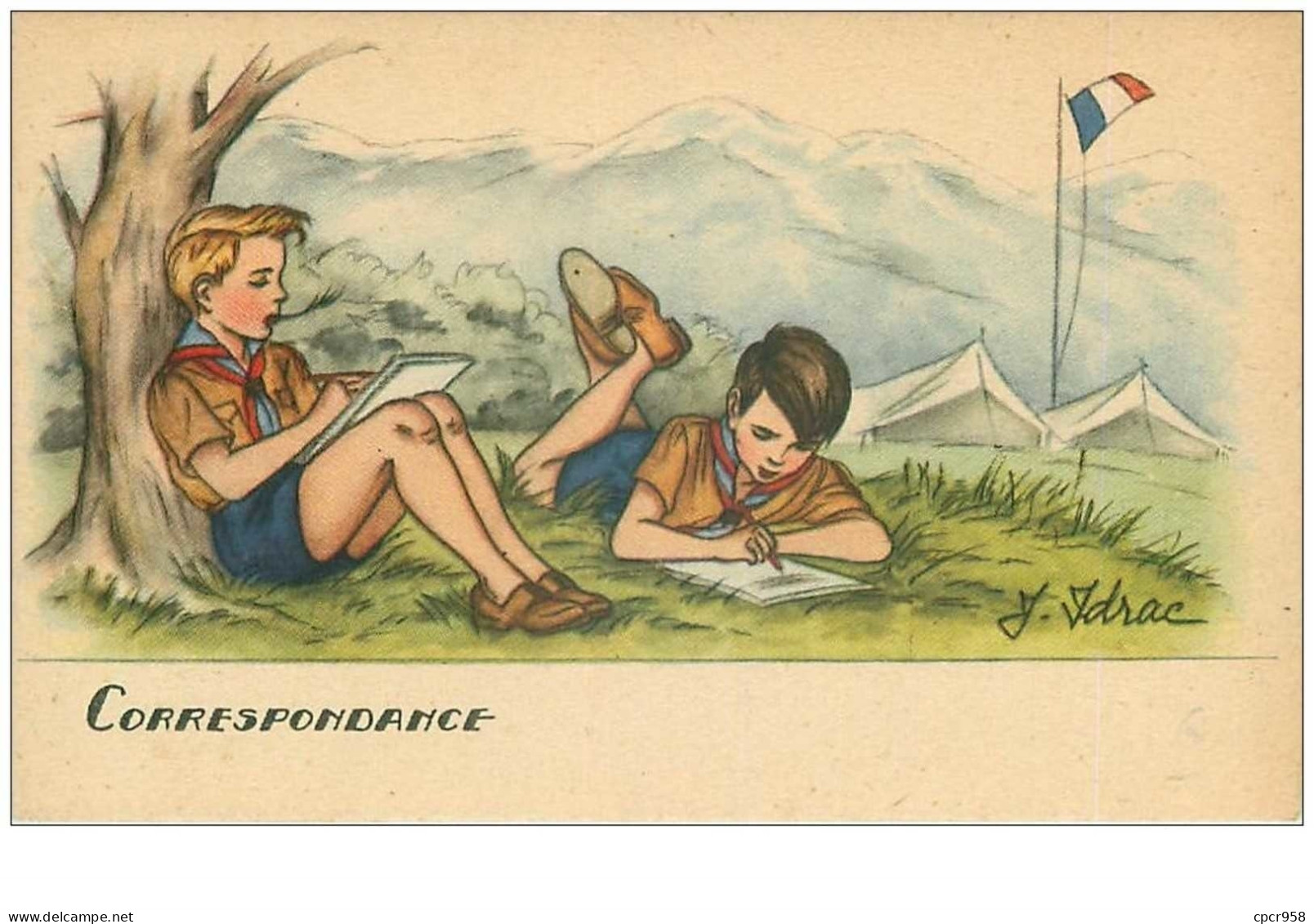 SCOUTISME.n°26069.CORRESPONDANCE.J IDRAC - Scouting