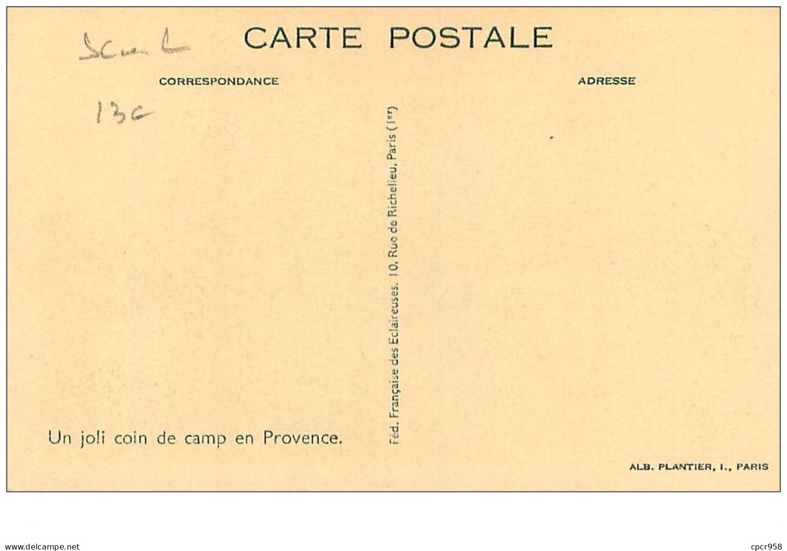 SCOUTISME.n°28189.UN JOLI COIN DE CAMP EN PROVENCE - Pfadfinder-Bewegung