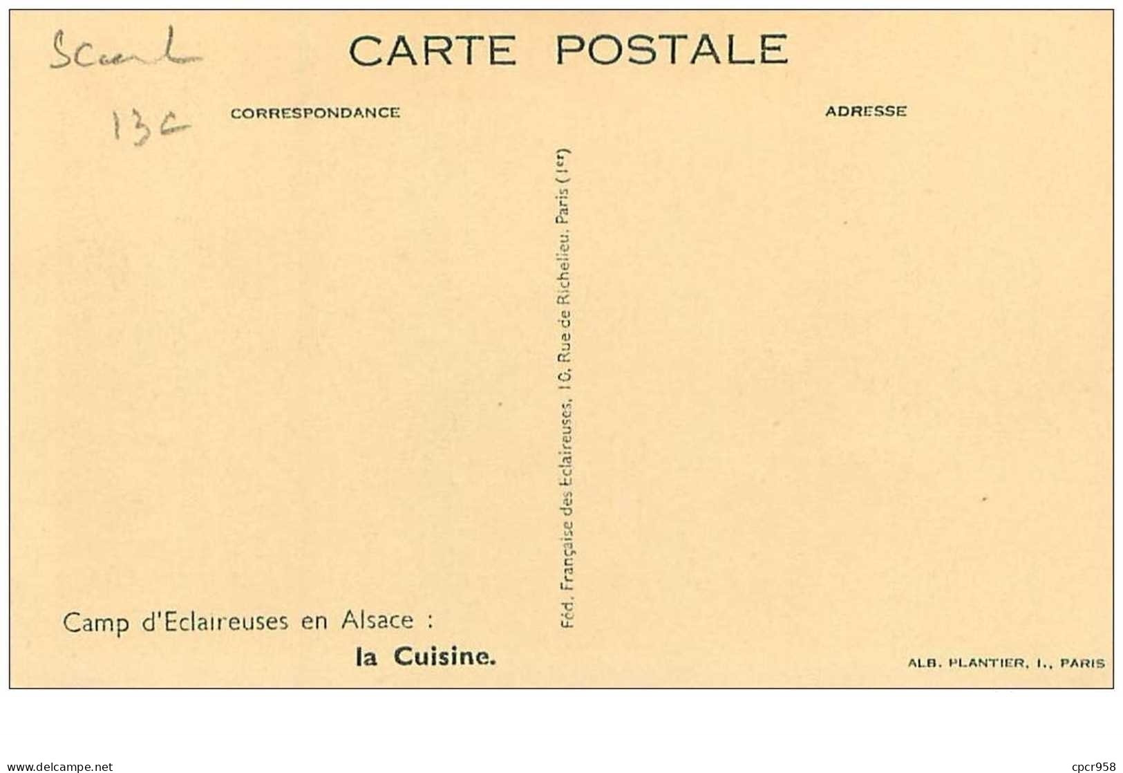 SCOUTISME.n°28195.CAMP D'ECLAIREUSES EN ALSACE LA CUISINE - Pfadfinder-Bewegung