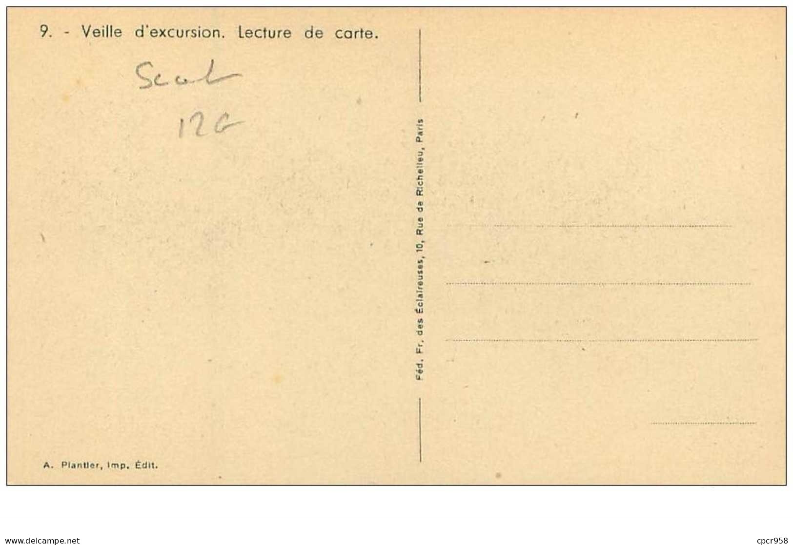 SCOUTISME.n°28203.VEILLE D'EXCURSION.LECTURE DE CARTE - Pfadfinder-Bewegung