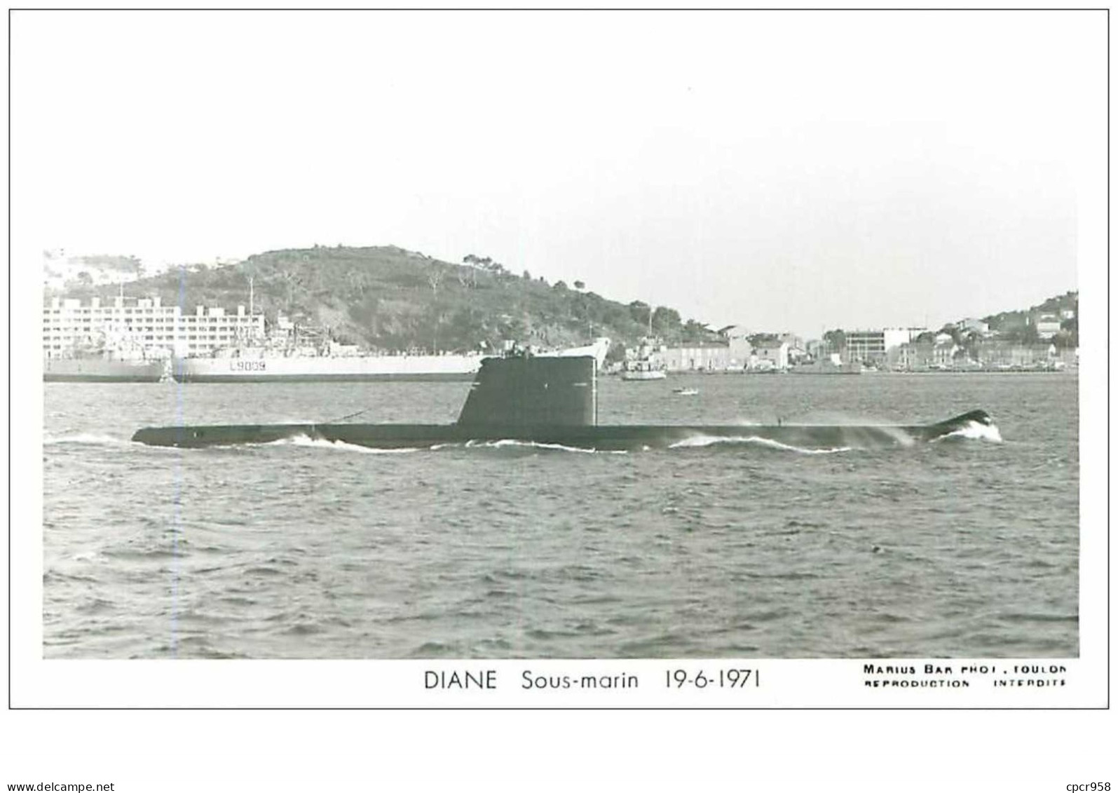SOUS-MARINS.n°24877.PHOTO DE MARIUS BAR.DIANE.19.6.1971 - Sous-marins