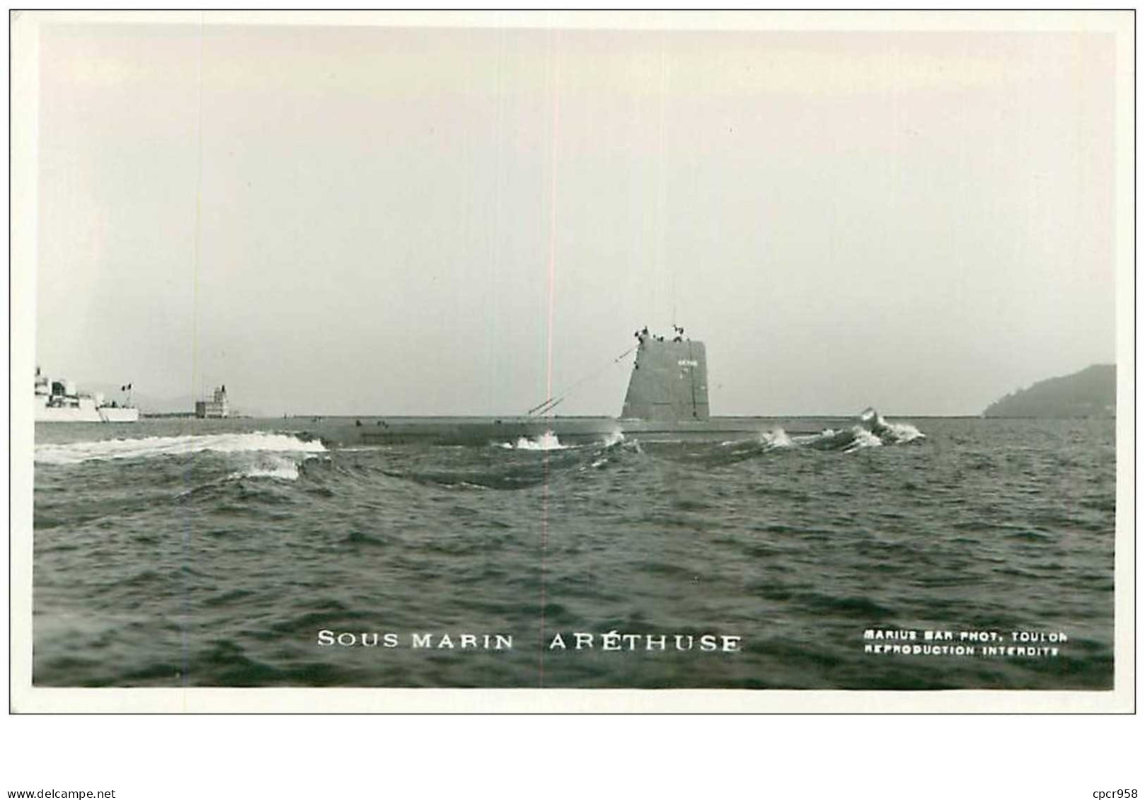 SOUS-MARINS.n°24867.PHOTO DE MARIUS BAR.ARETHUSE - Unterseeboote