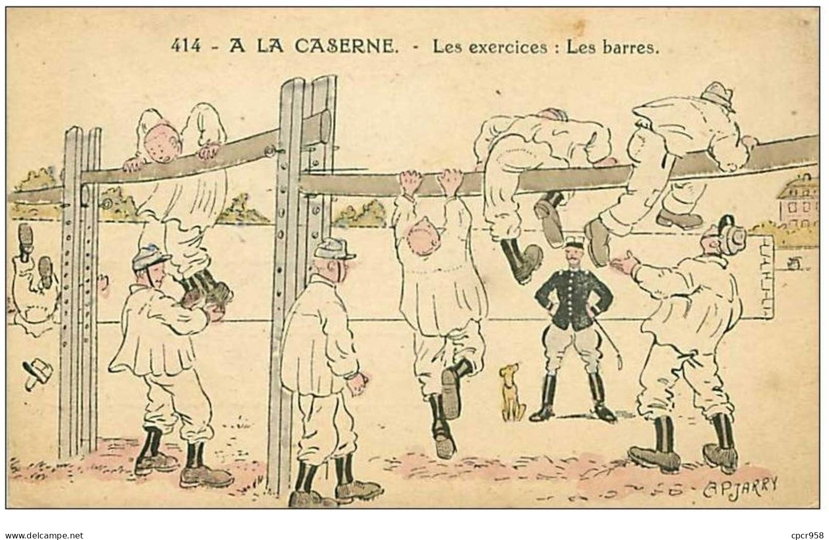 SPORTS.n°49.ILLUSTRATION.A LA CASERNE.LES EXERCICES : LES BARRES - Ginnastica