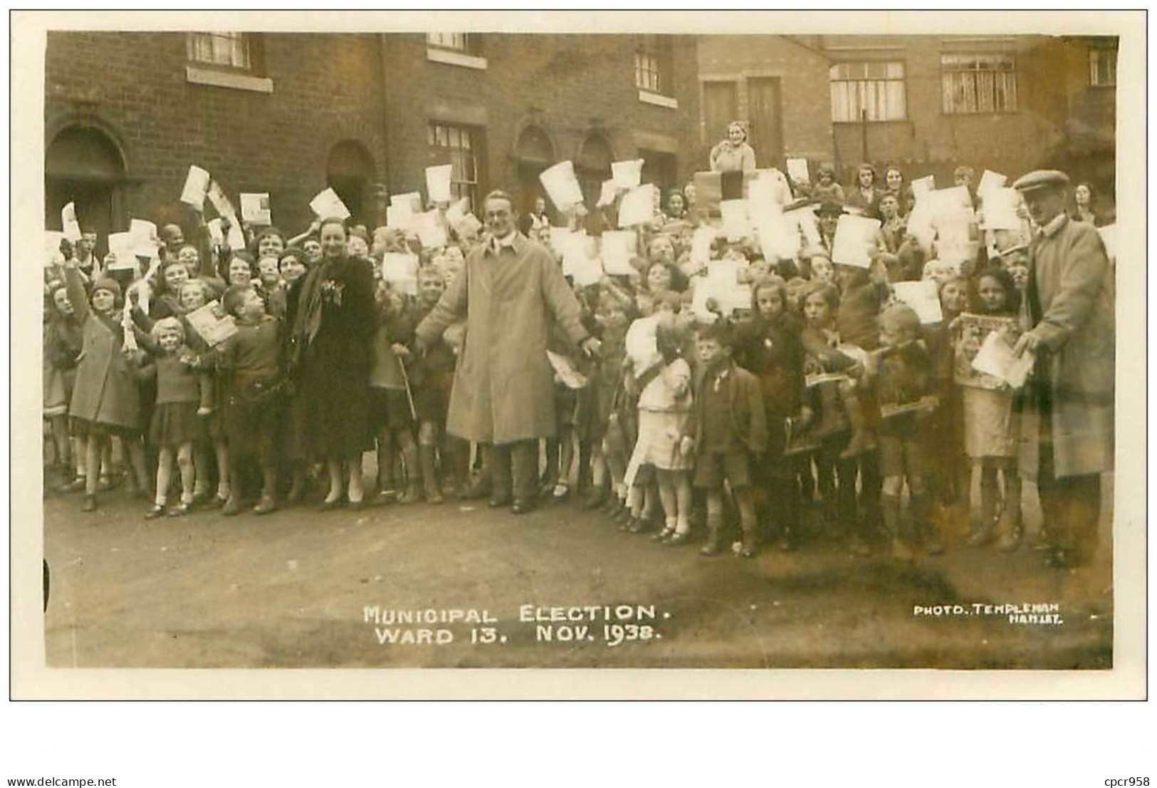 ROYAUME UNI.n°30642.ANGLETERRE.MUNICIPAL ELECTION.WARD 13.NOV 1938.CP PHOTO - Andere & Zonder Classificatie