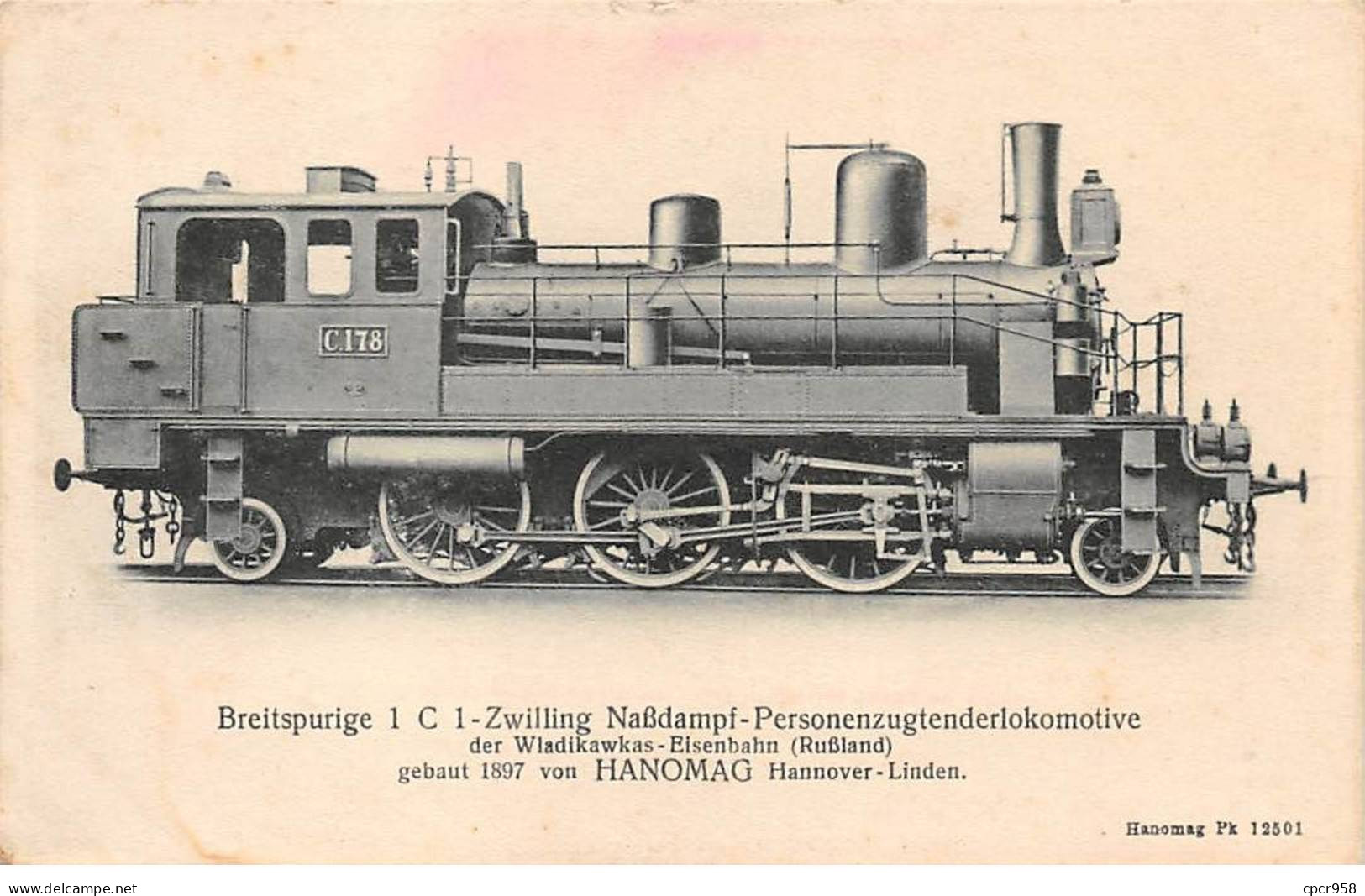 RUSSIE - SAN28952 - Train - Locomotive - Gare - Breitspurige 1 C 1 - Zwilling NaBdampf Personenzugtenderlokomotive - Russland