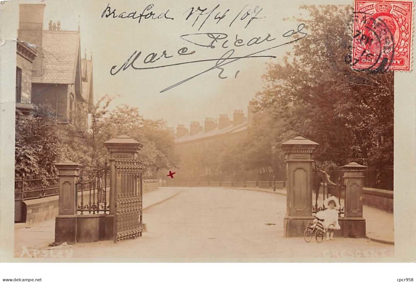 Royaume-Uni - N°61379 - BRADFORD - Entrée D'un Parc - Carte Photo - Bradford