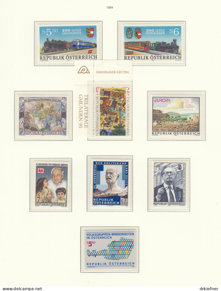 ÖSTERREICH  Jahrgang 1994, Postfrisch **, 2115-2144, Komplett - Años Completos