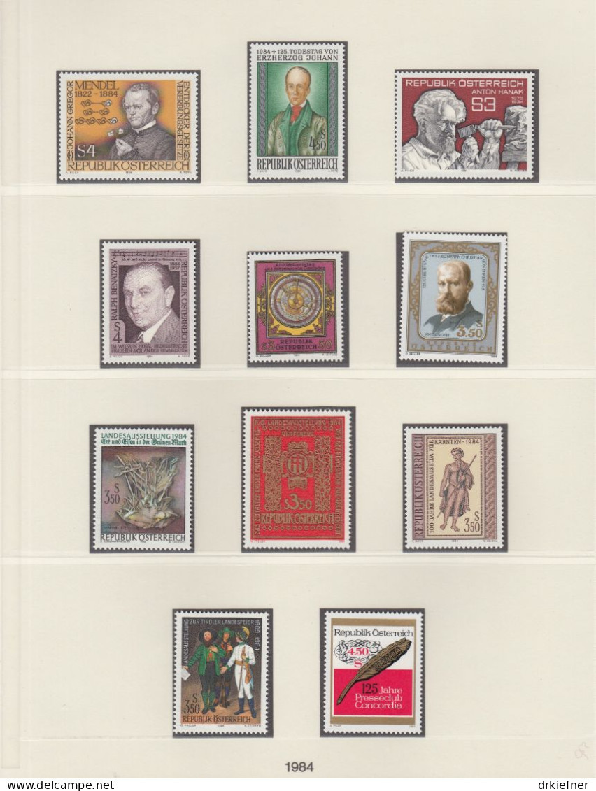 ÖSTERREICH  Jahrgang 1984, Postfrisch **, 1763-1798, Komplett - Años Completos